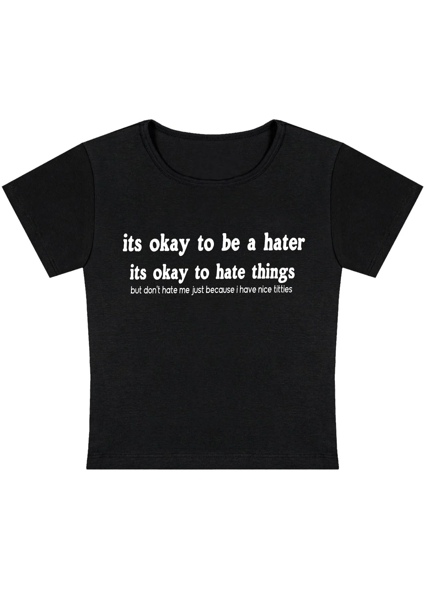 Curvy Its Ok To Be A Hater Baby Tee - Image 2