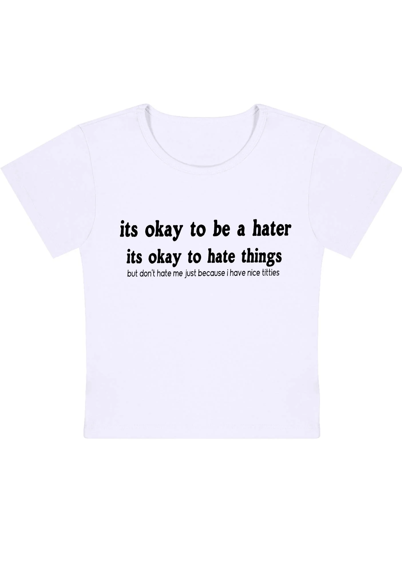 Curvy Its Ok To Be A Hater Baby Tee - Image 3