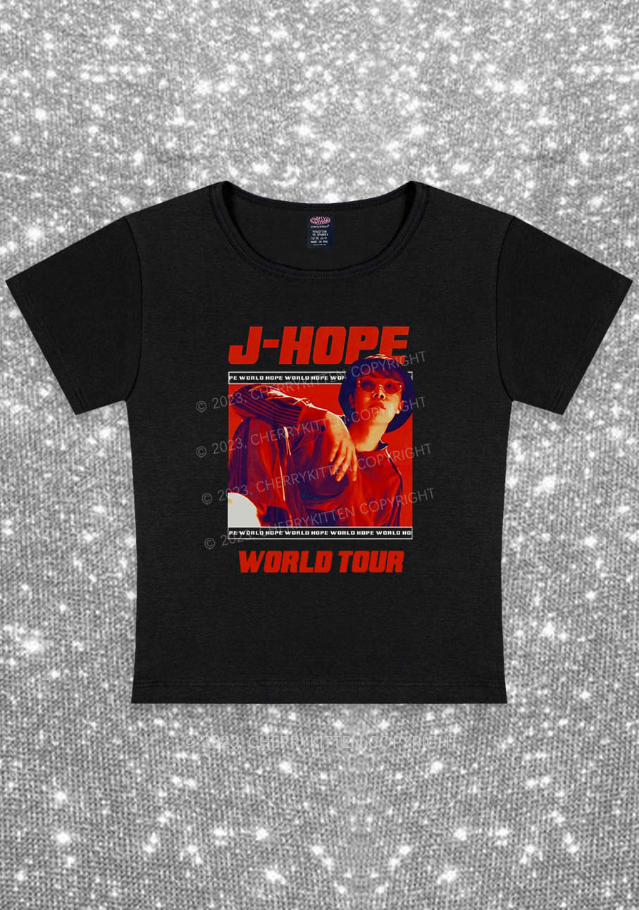 Curvy JH World Tour Kpop Y2K Baby Tee Cherrykitten - Image 3