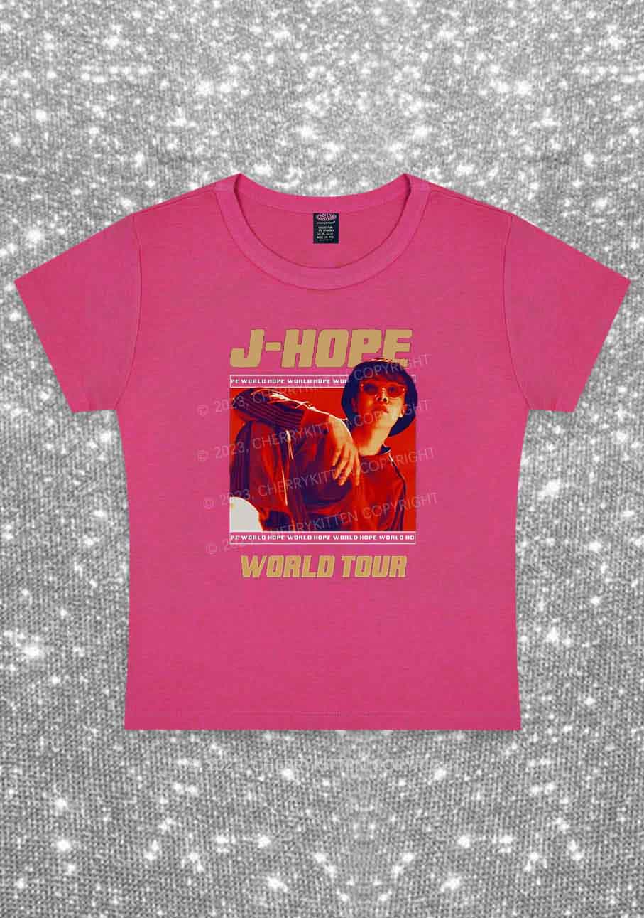 Curvy JH World Tour Kpop Y2K Baby Tee Cherrykitten - Image 5