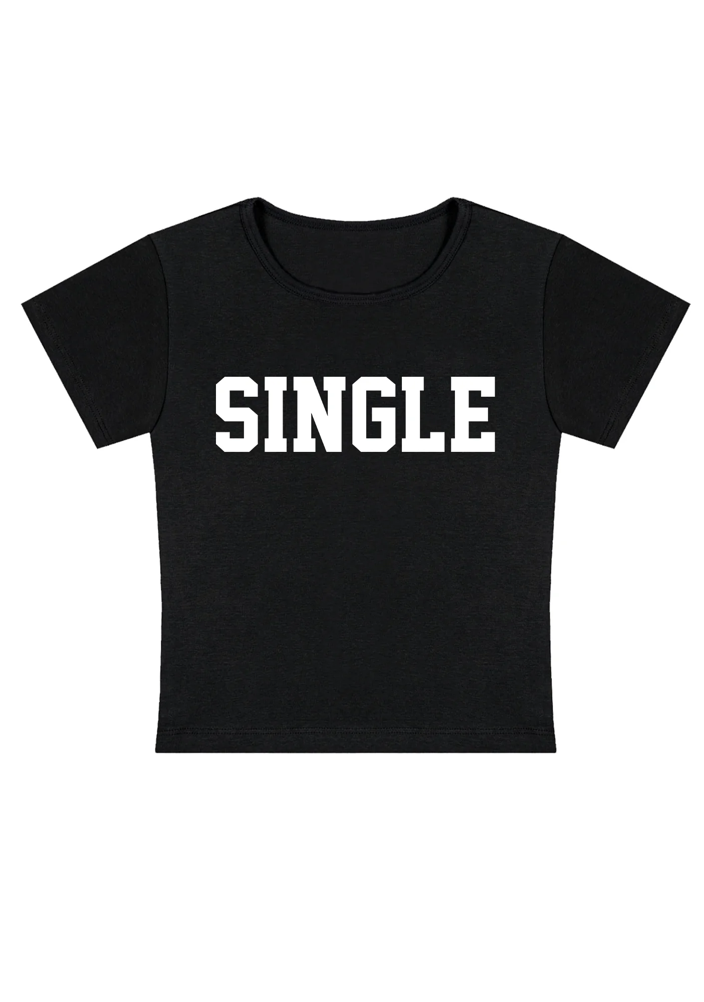 Curvy Just Single Baby Tee - Image 4
