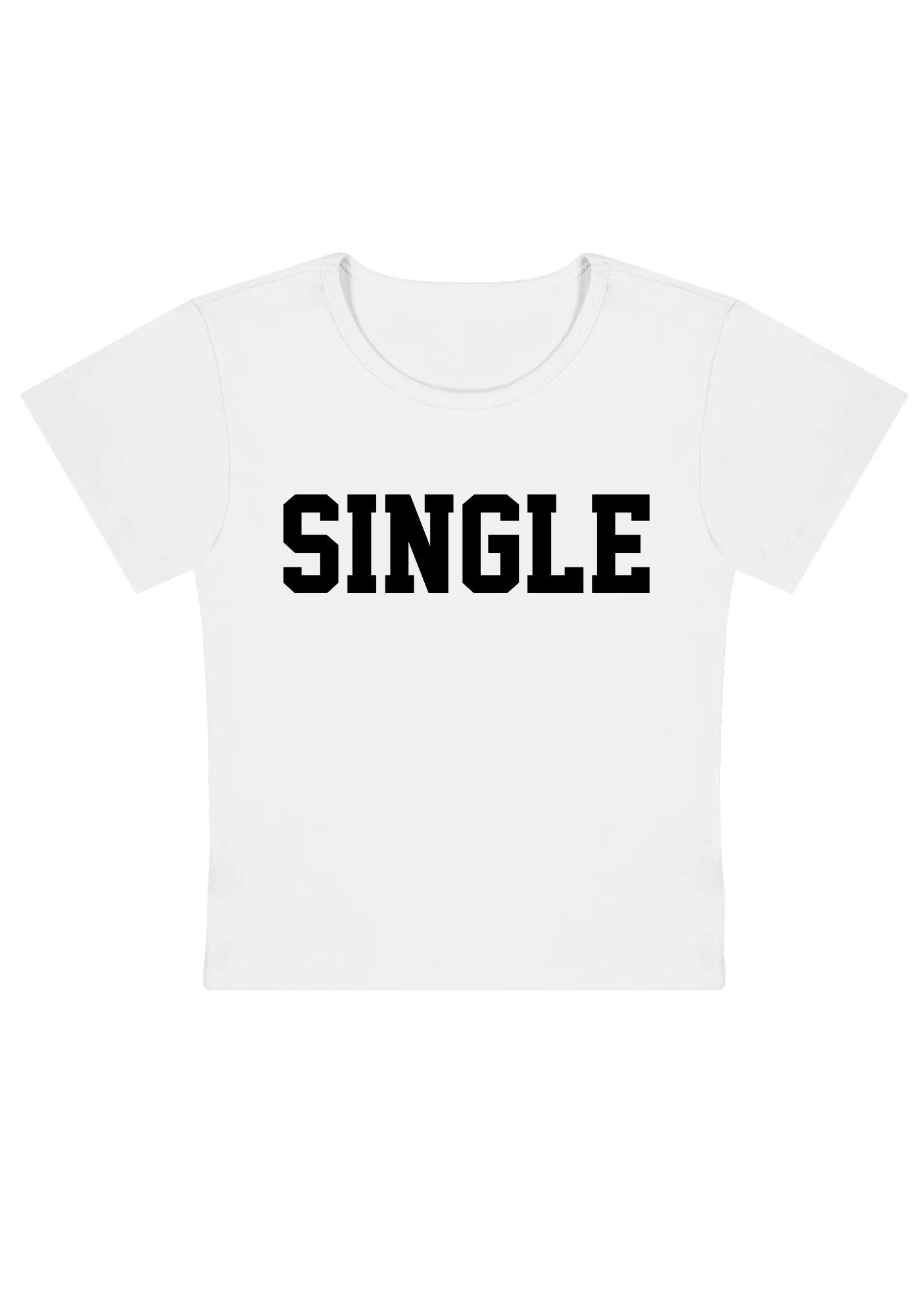 Curvy Just Single Baby Tee - Image 5