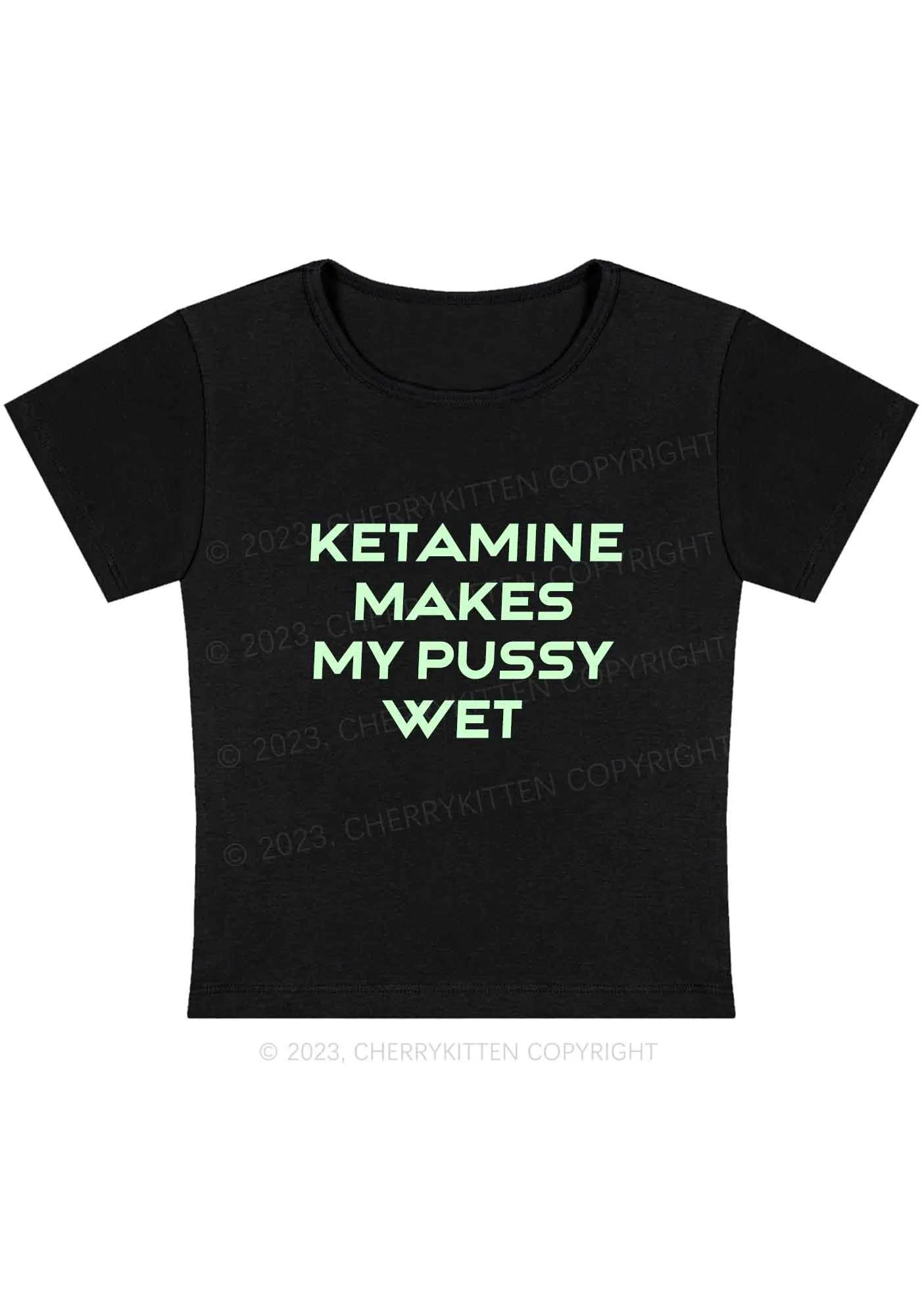 Curvy K Makes My Puxxy Wet Y2K Baby Tee Cherrykitten - Image 3