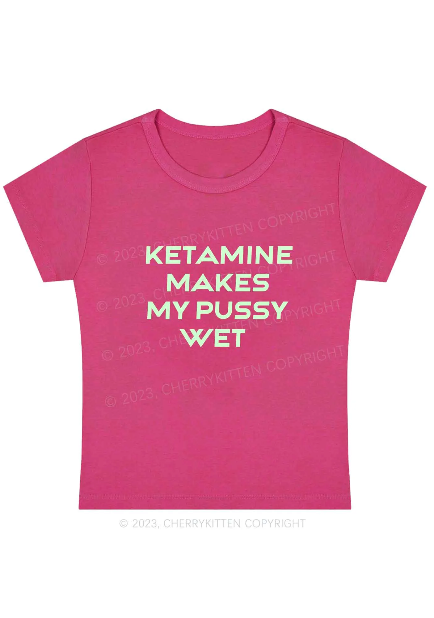 Curvy K Makes My Puxxy Wet Y2K Baby Tee Cherrykitten - Image 5