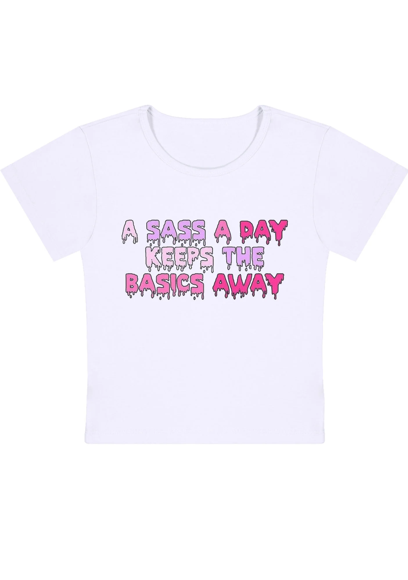 Curvy Keeps The Basics Away Baby Tee - Image 4