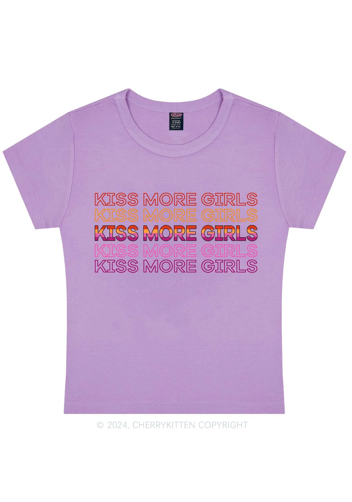 Curvy Kiss More Girls Y2K Baby Tee Cherrykitten - Image 4