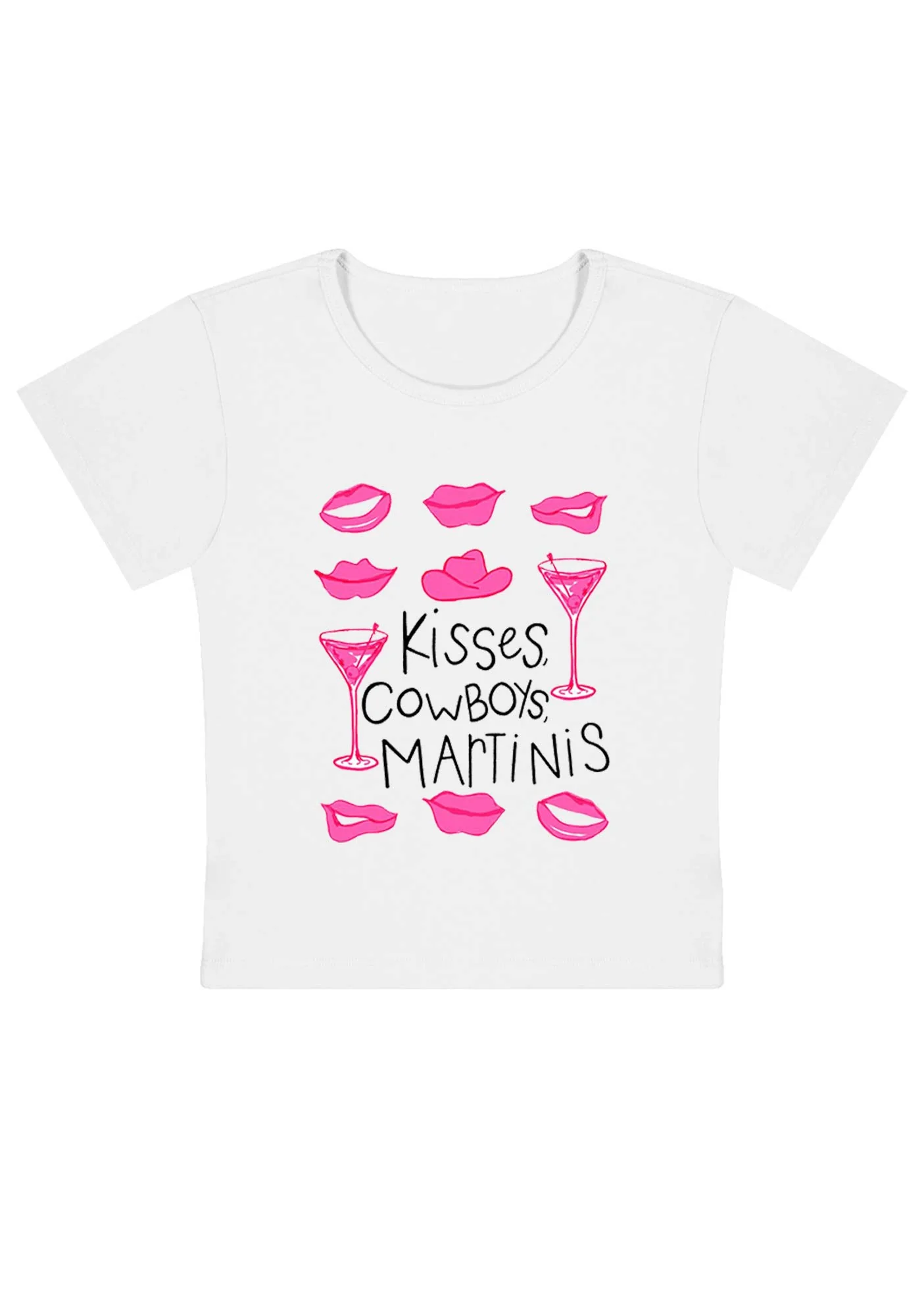 Curvy Kisses Cowboys Martinis Baby Tee - Image 3