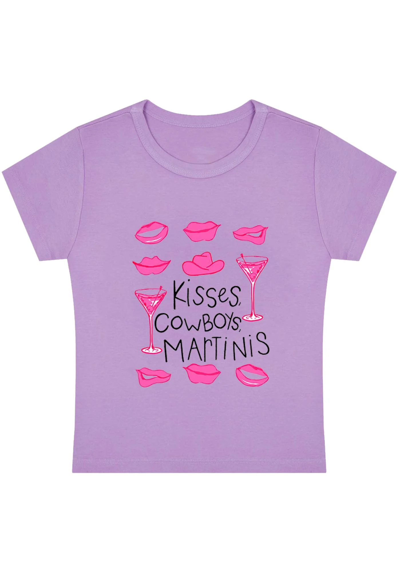 Curvy Kisses Cowboys Martinis Baby Tee - Image 4