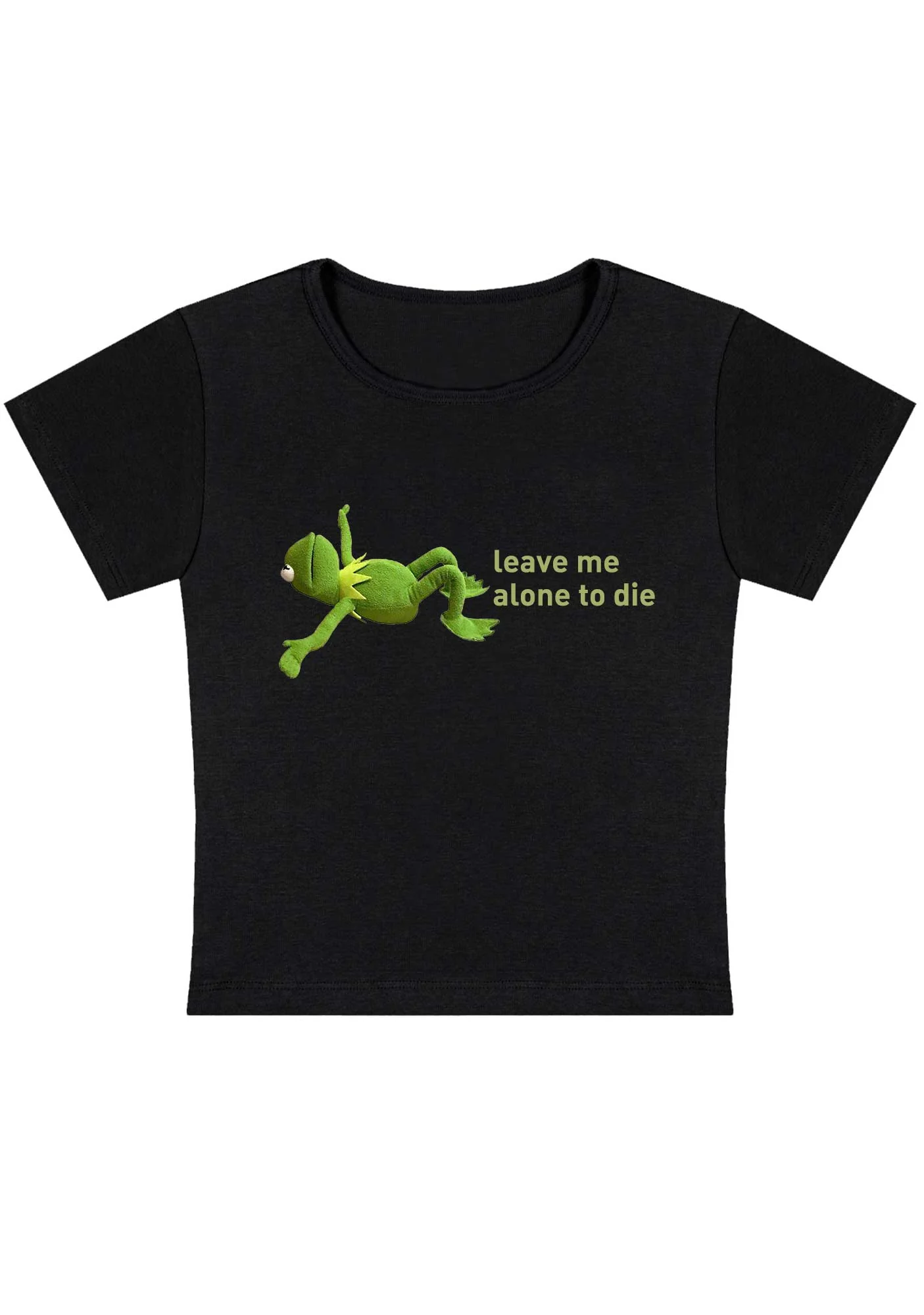 Curvy Leave Me Alone To Die Baby Tee - Image 2