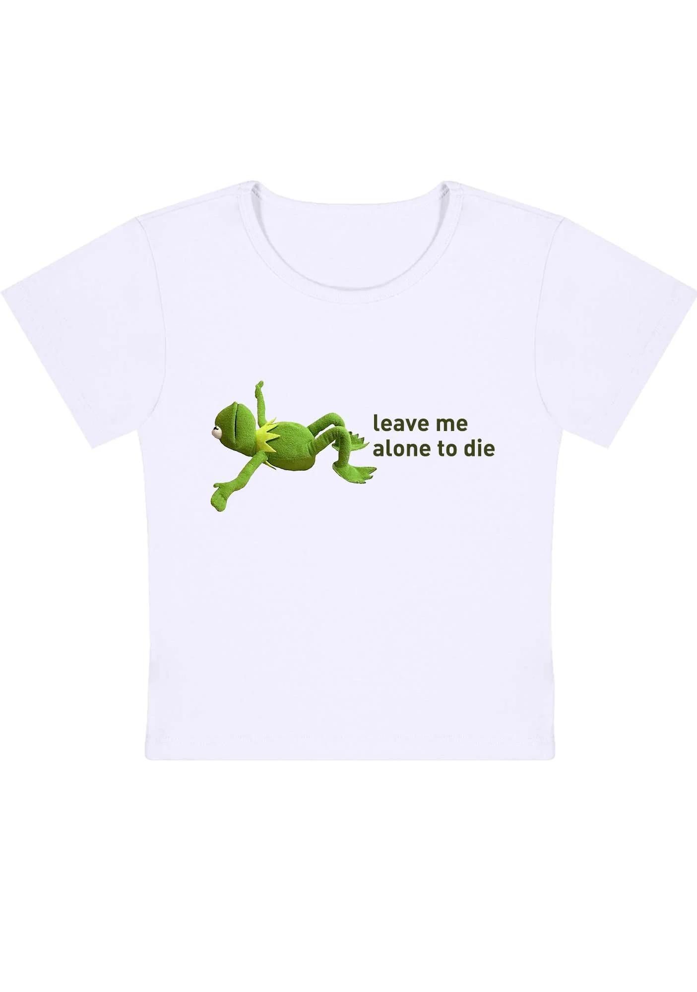 Curvy Leave Me Alone To Die Baby Tee - Image 3