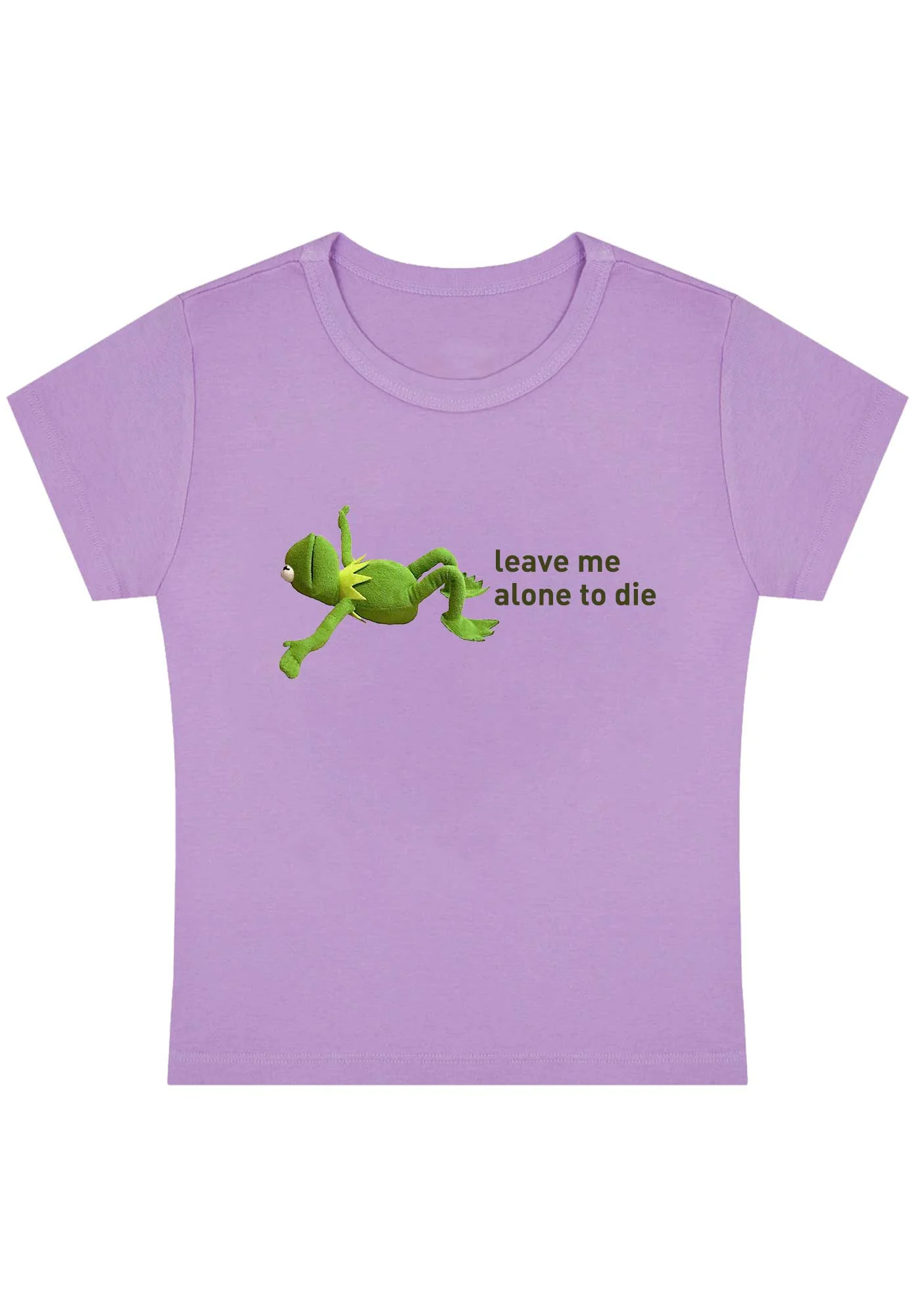 Curvy Leave Me Alone To Die Baby Tee - Image 4