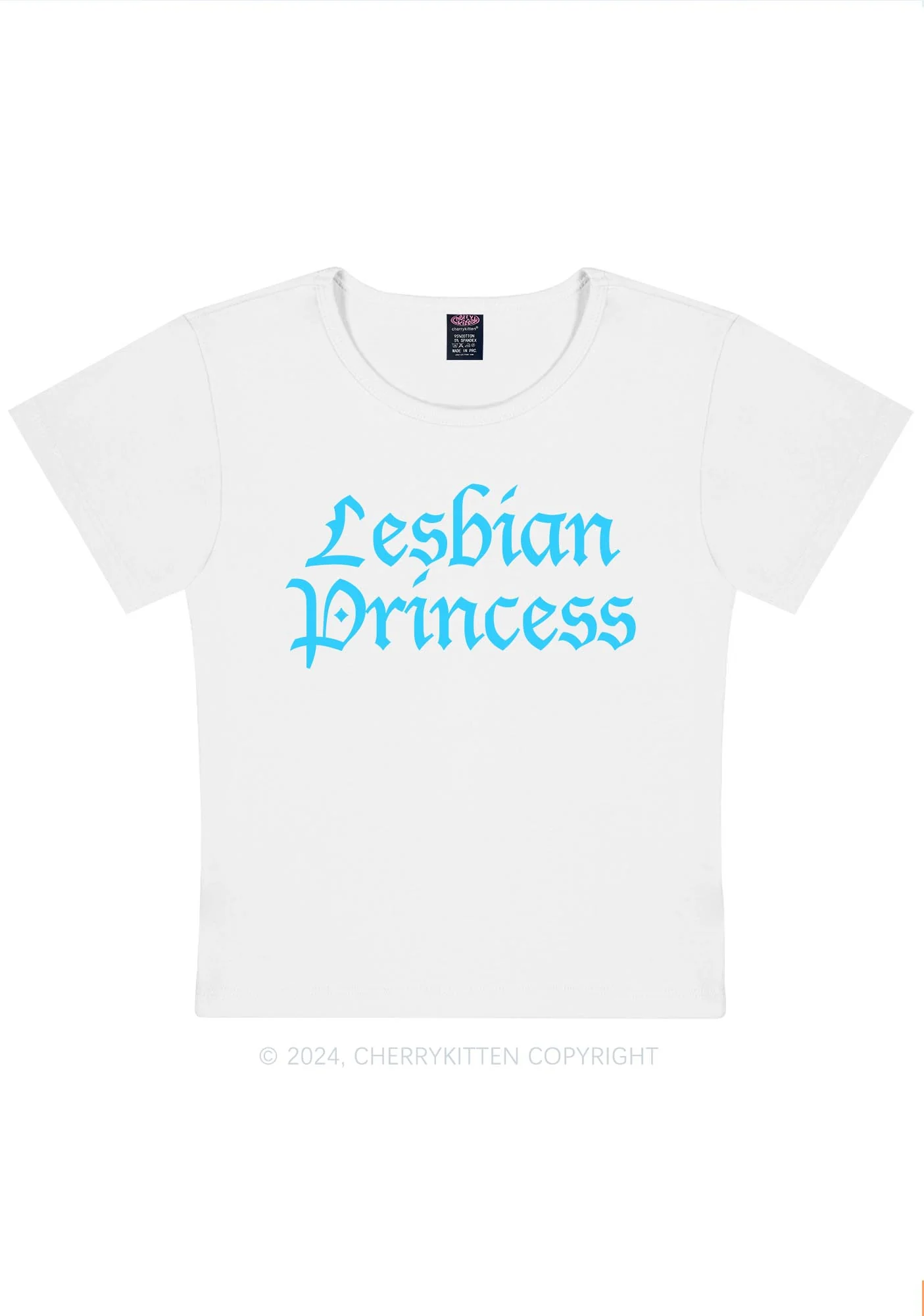 Lesbian Princess Y2K Baby Tee Cherrykitten - Image 5