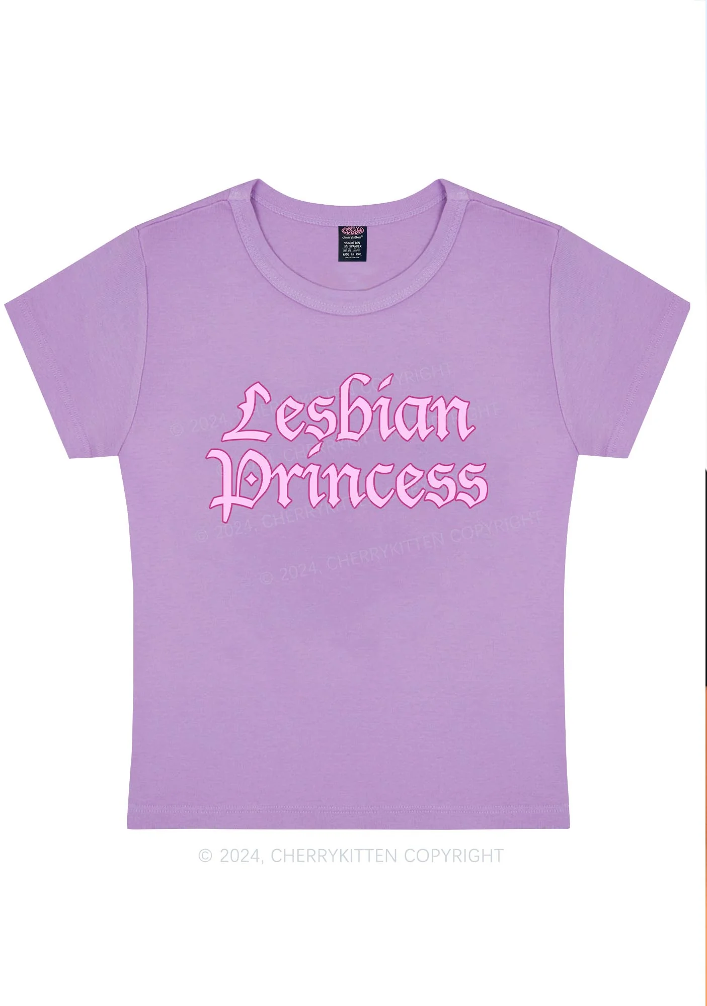 Lesbian Princess Y2K Baby Tee Cherrykitten - Image 9