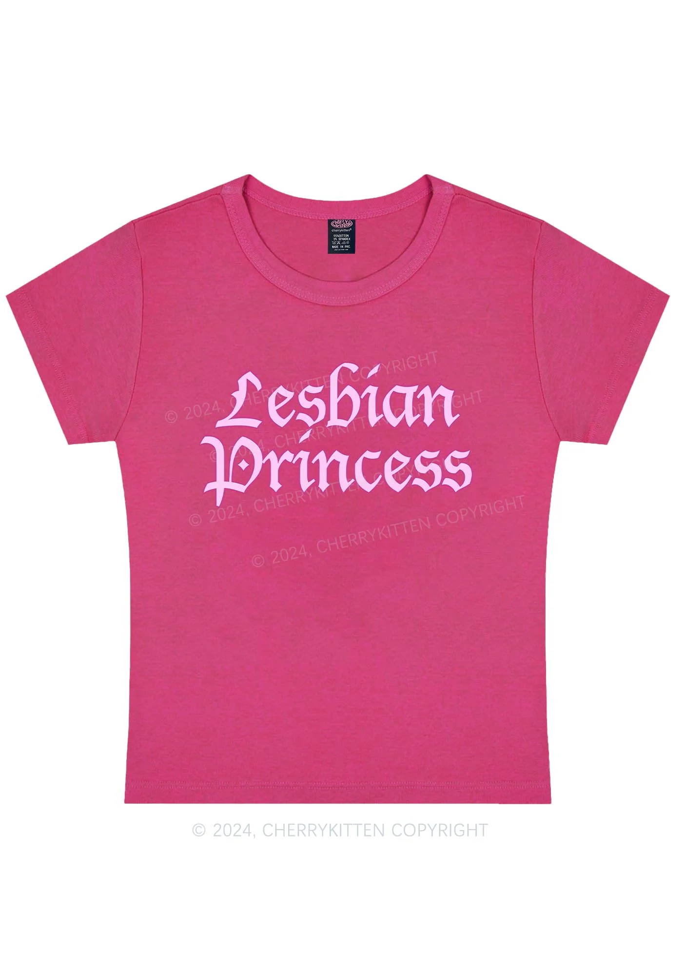 Lesbian Princess Y2K Baby Tee Cherrykitten - Image 10