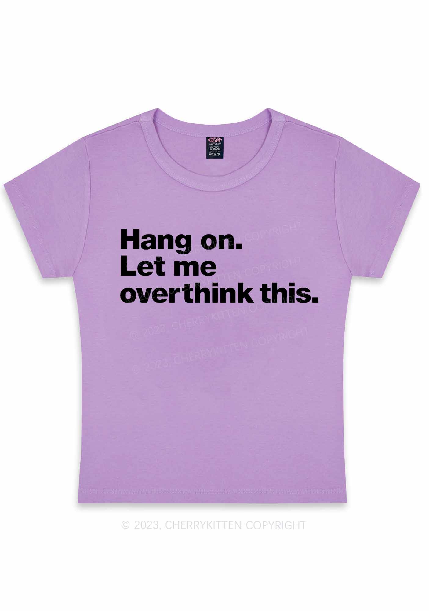 Curvy Let Me Overthink This Y2K Baby Tee Cherrykitten - Image 4
