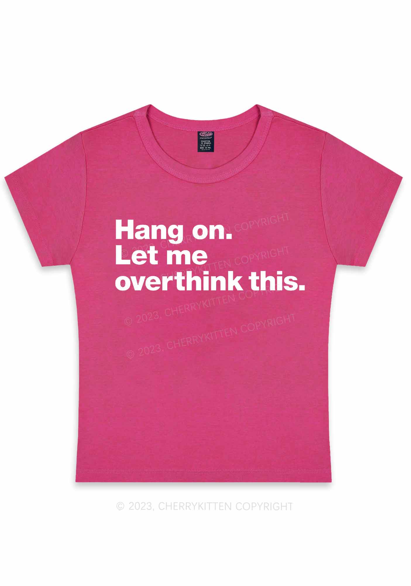 Curvy Let Me Overthink This Y2K Baby Tee Cherrykitten - Image 5