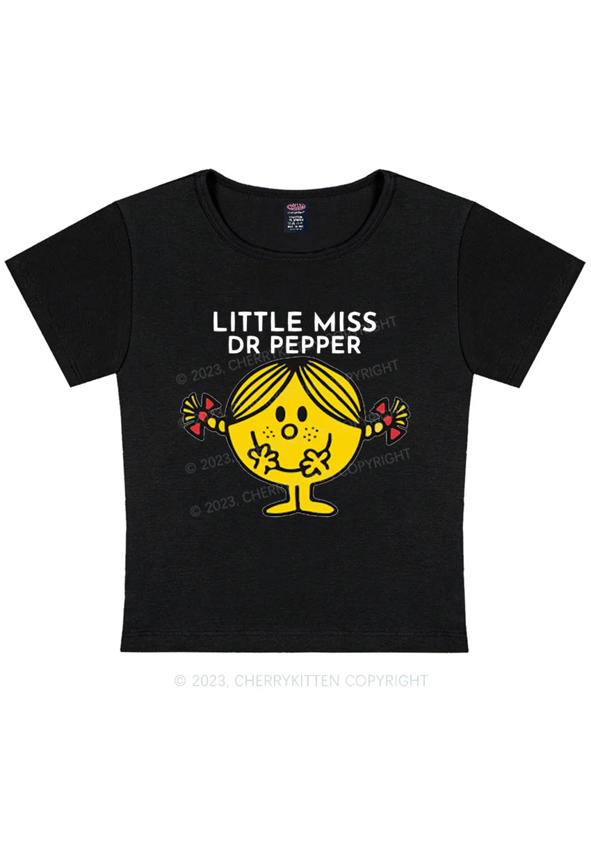 Curvy Little Miss Dr Pepper Y2K Baby Tee Cherrykitten - Image 2