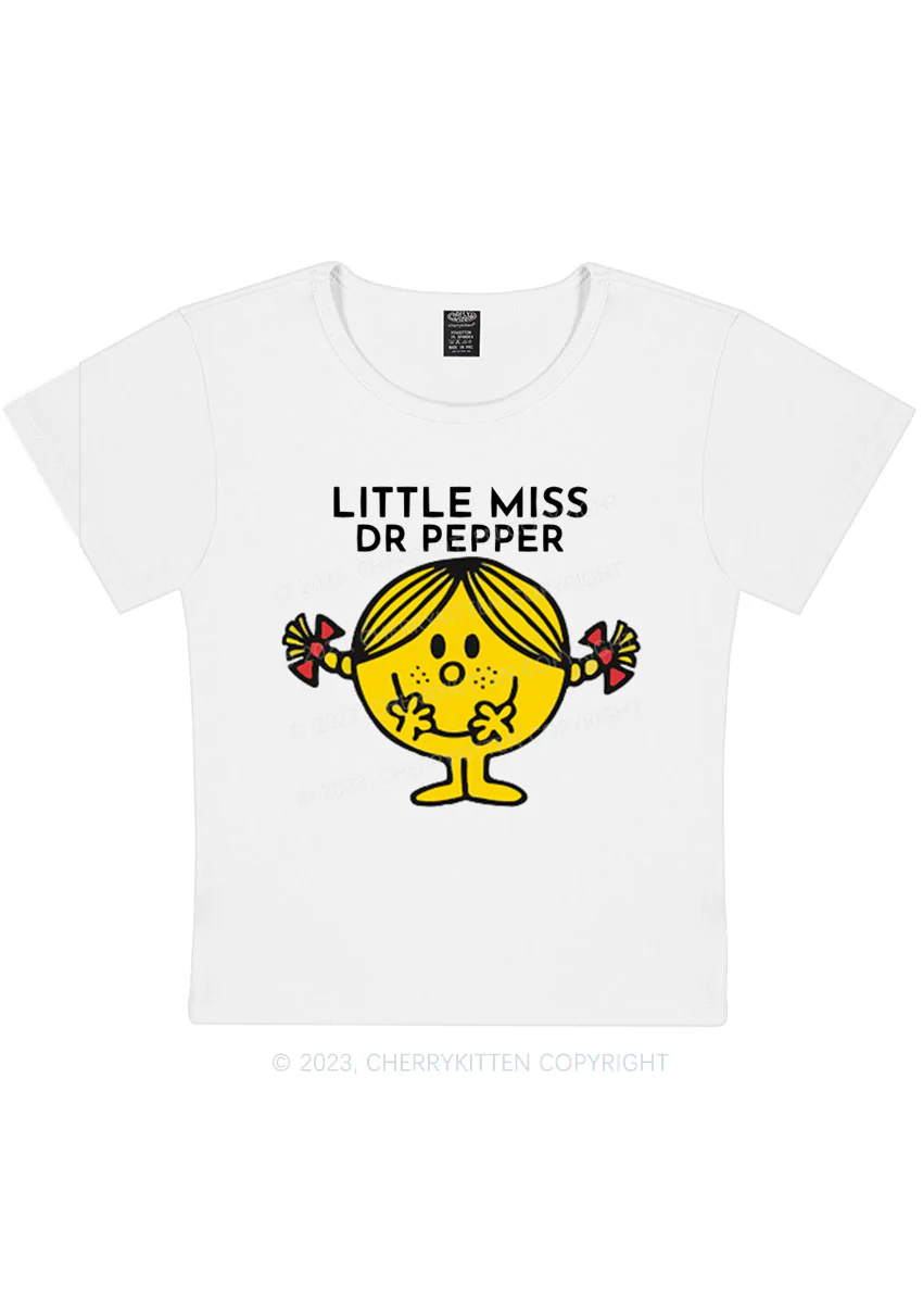 Curvy Little Miss Dr Pepper Y2K Baby Tee Cherrykitten - Image 3