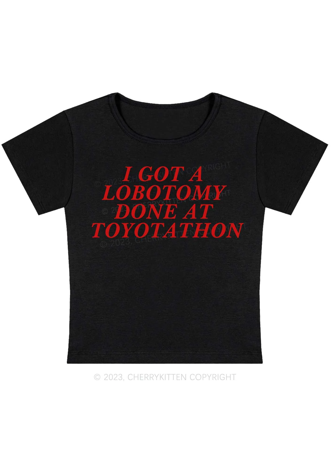 Curvy Lobotomy At Toyotathon Baby Tee Cherrykitten - Image 3