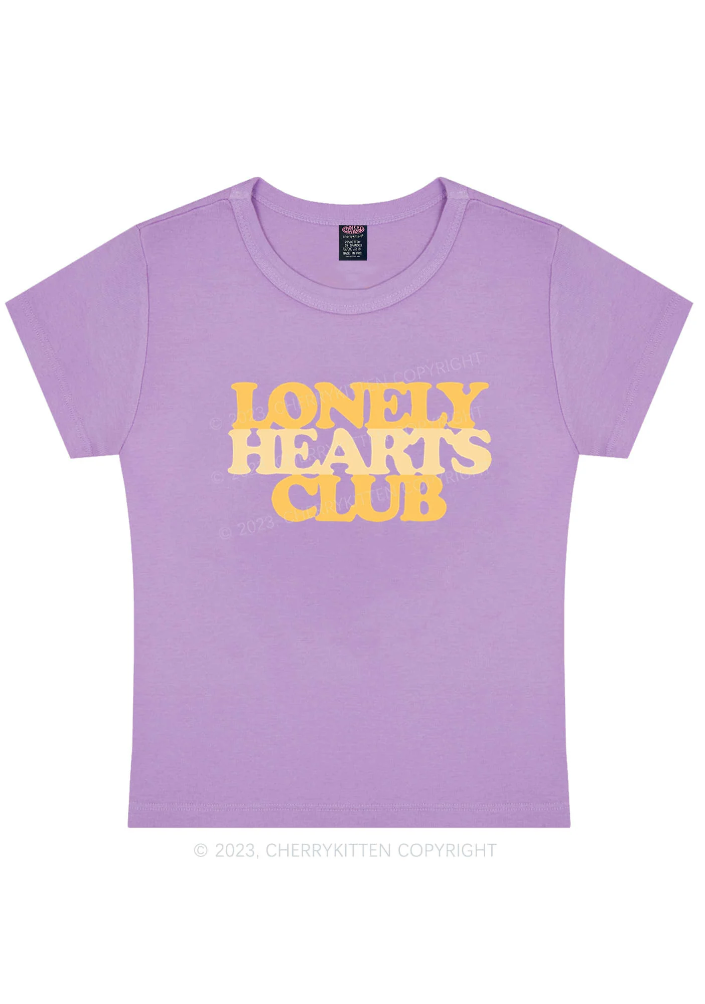 Curvy Lonely Hearts Club Y2K Baby Tee Cherrykitten - Image 4