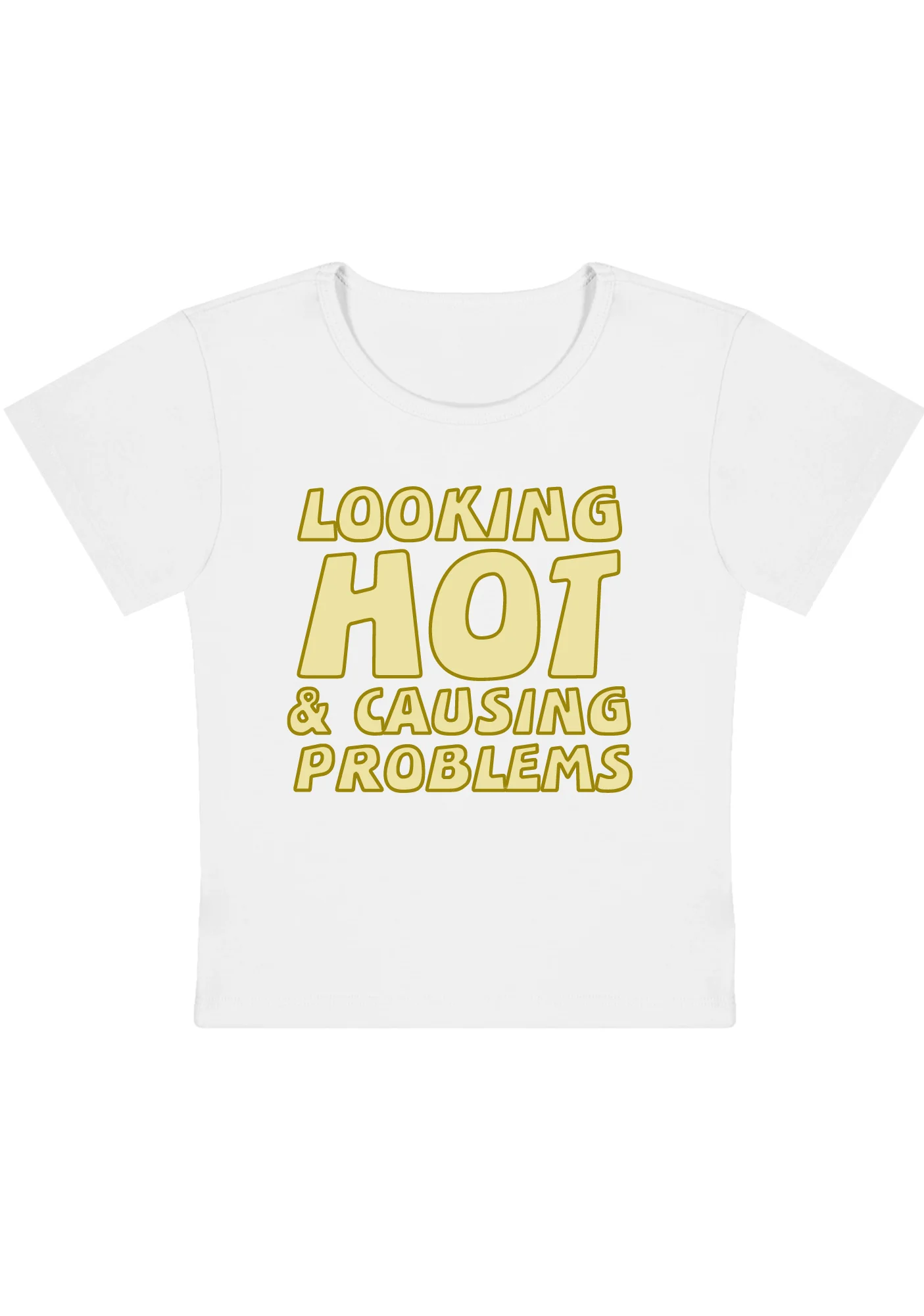 Curvy Looking Hot&Causing Problems Baby Tee - Image 4