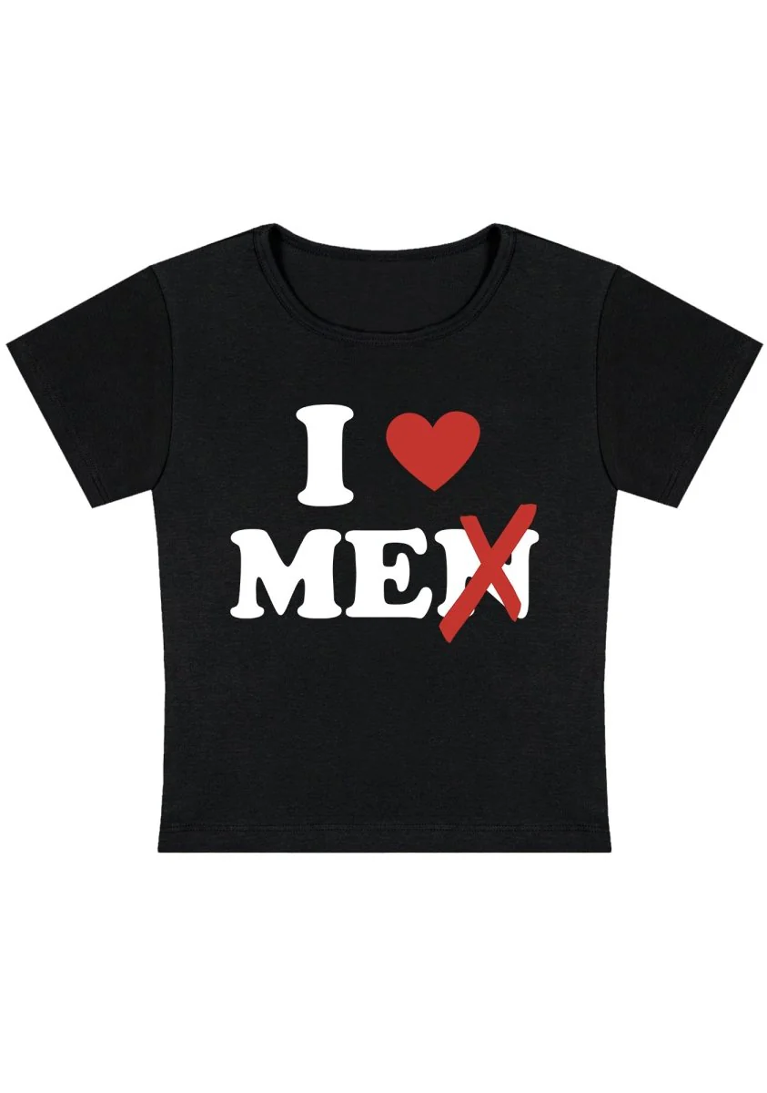 Curvy Love Me Not Men  Baby Tee - Image 3