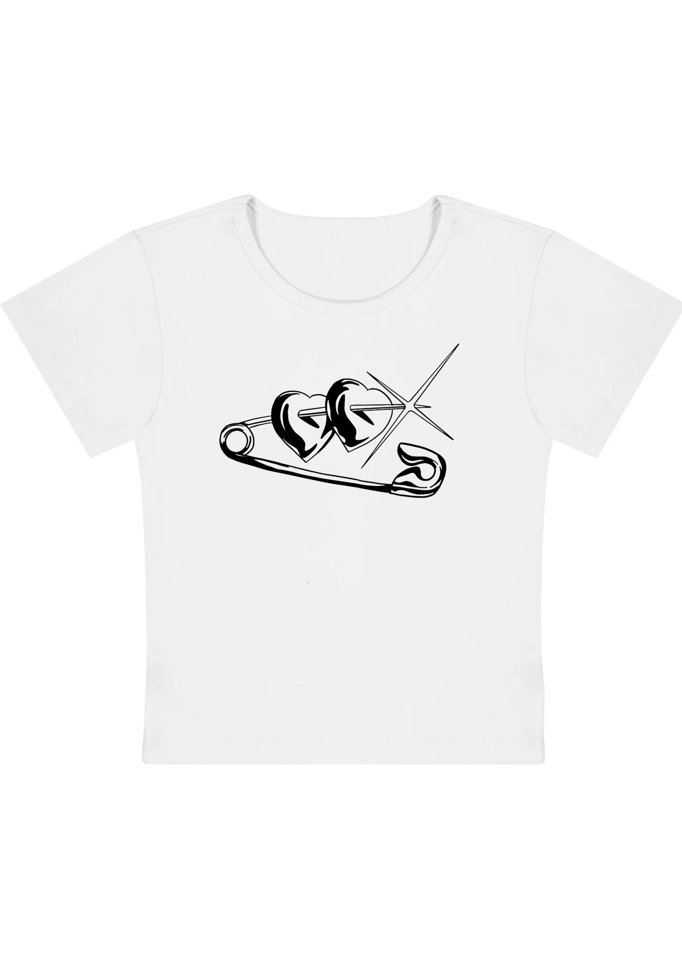 Curvy Love Pin Baby Tee - Image 2
