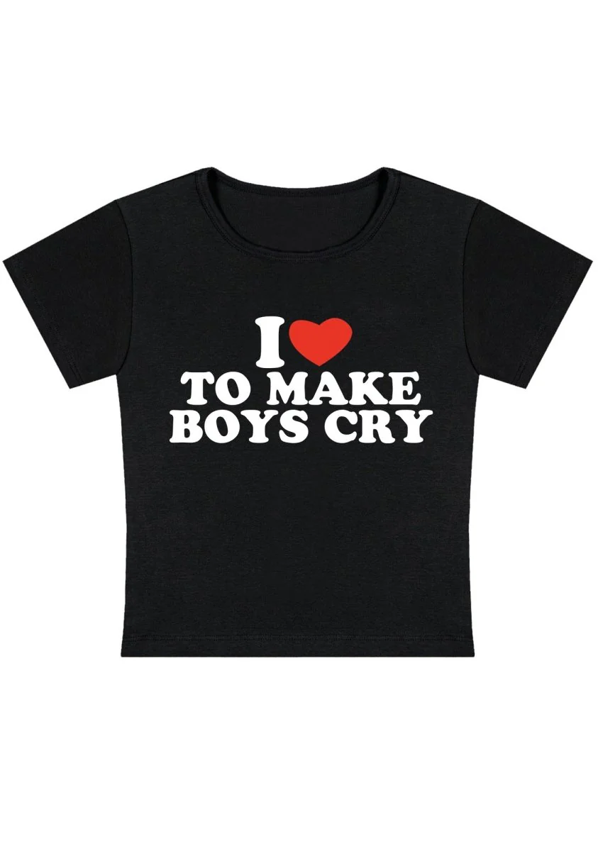 Curvy Love To Make Boys Cry Baby Tee - Image 4