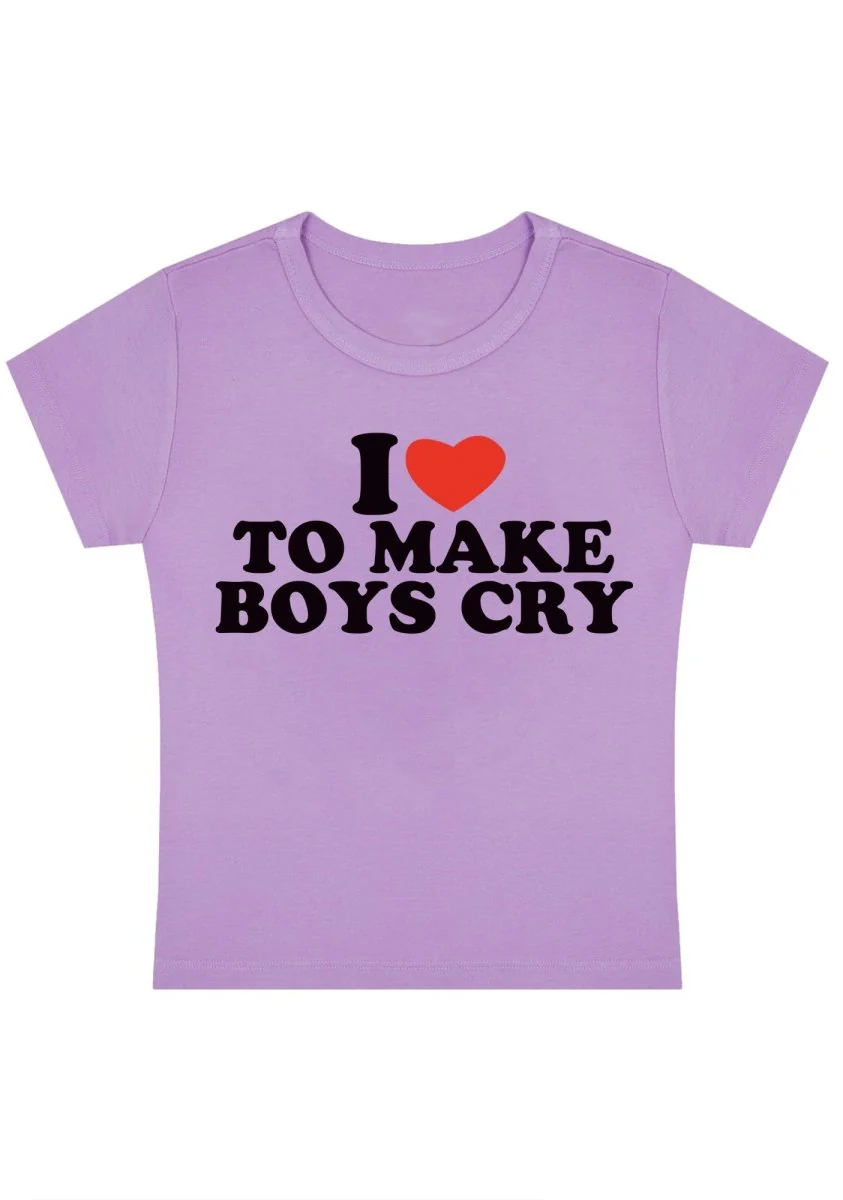 Curvy Love To Make Boys Cry Baby Tee - Image 5