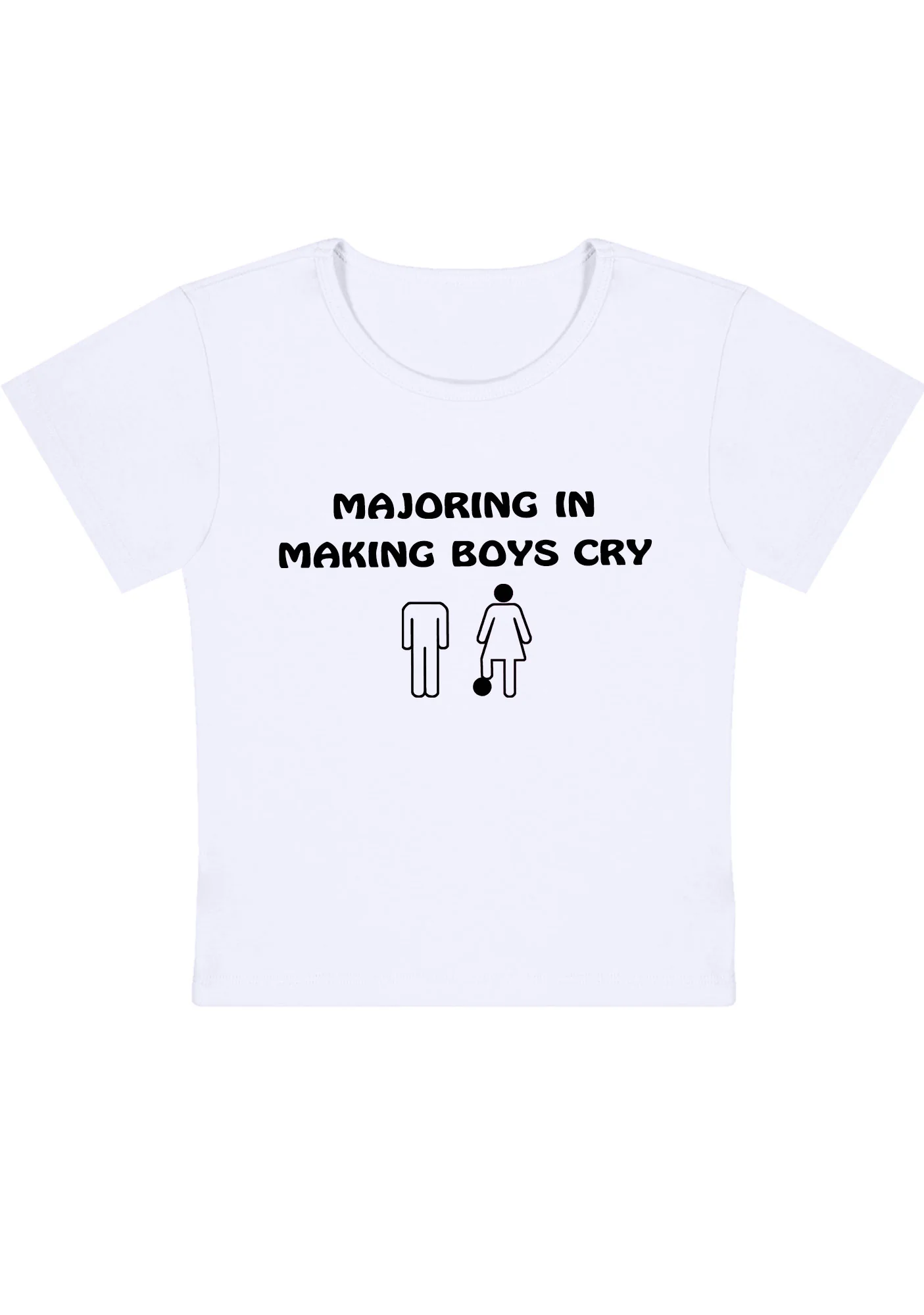 Curvy Majoring In Making Boys Cry Baby Tee - Image 2