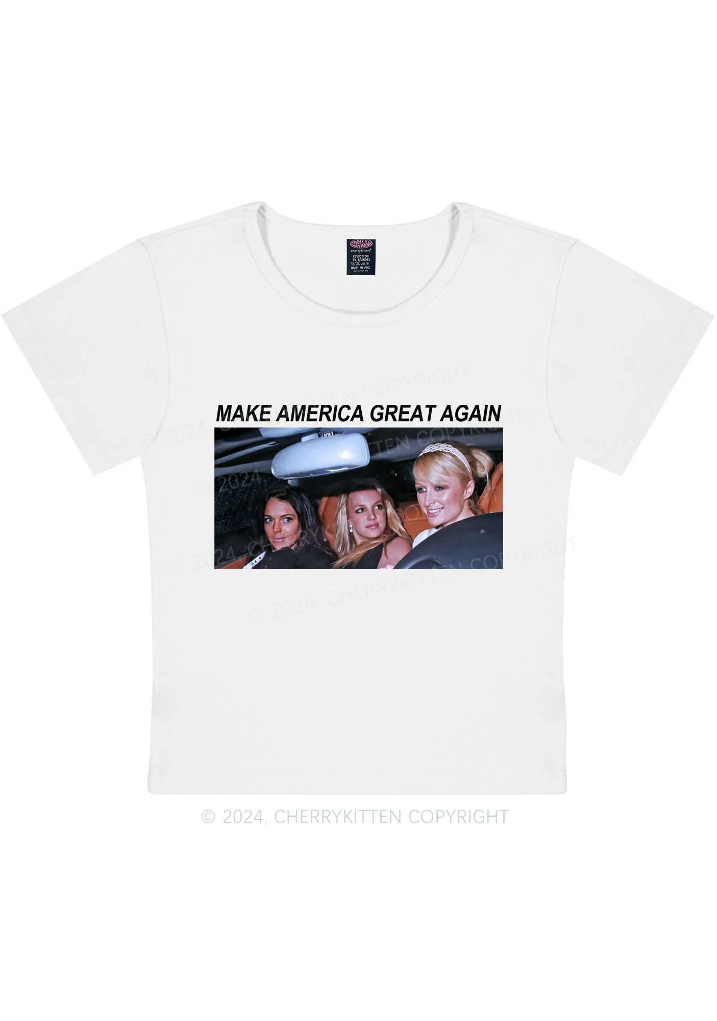 Curvy Make America Great Again Y2K Baby Tee Cherrykitten - Image 2