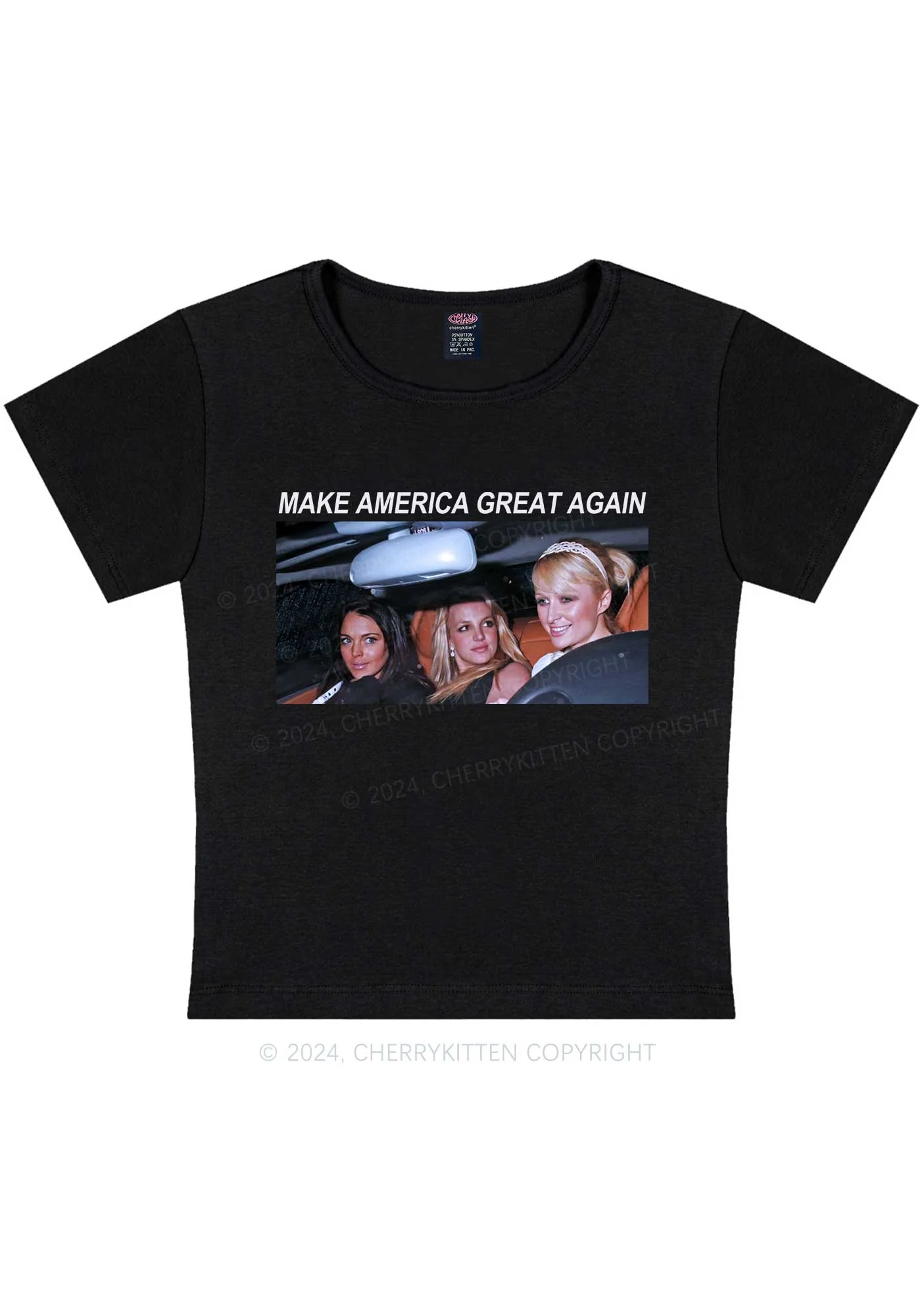 Curvy Make America Great Again Y2K Baby Tee Cherrykitten - Image 3