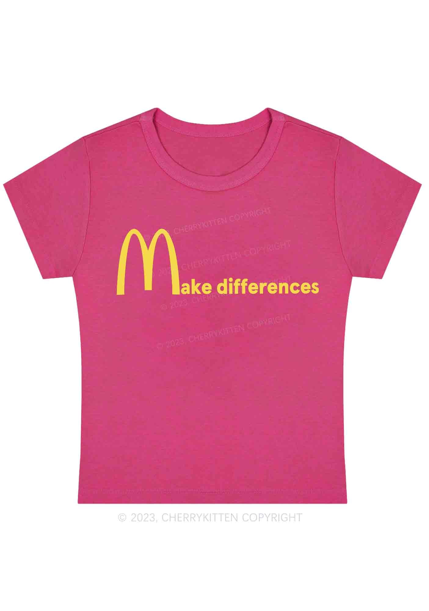 Curvy Make Differences Y2K Baby Tee Cherrykitten - Image 5