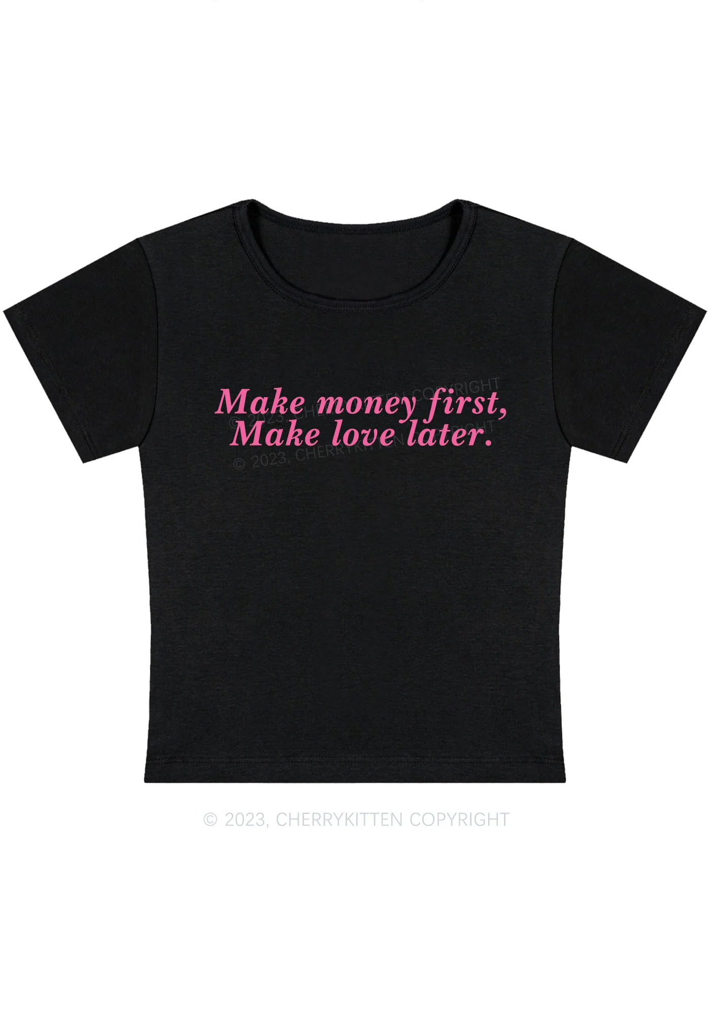 Curvy Make Money First Baby Tee Cherrykitten - Image 2