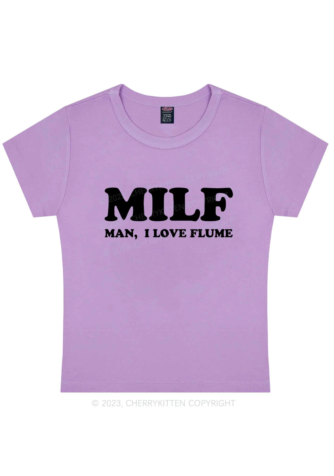 Curvy Man I Love Flume Y2K Baby Tee Cherrykitten - Image 4