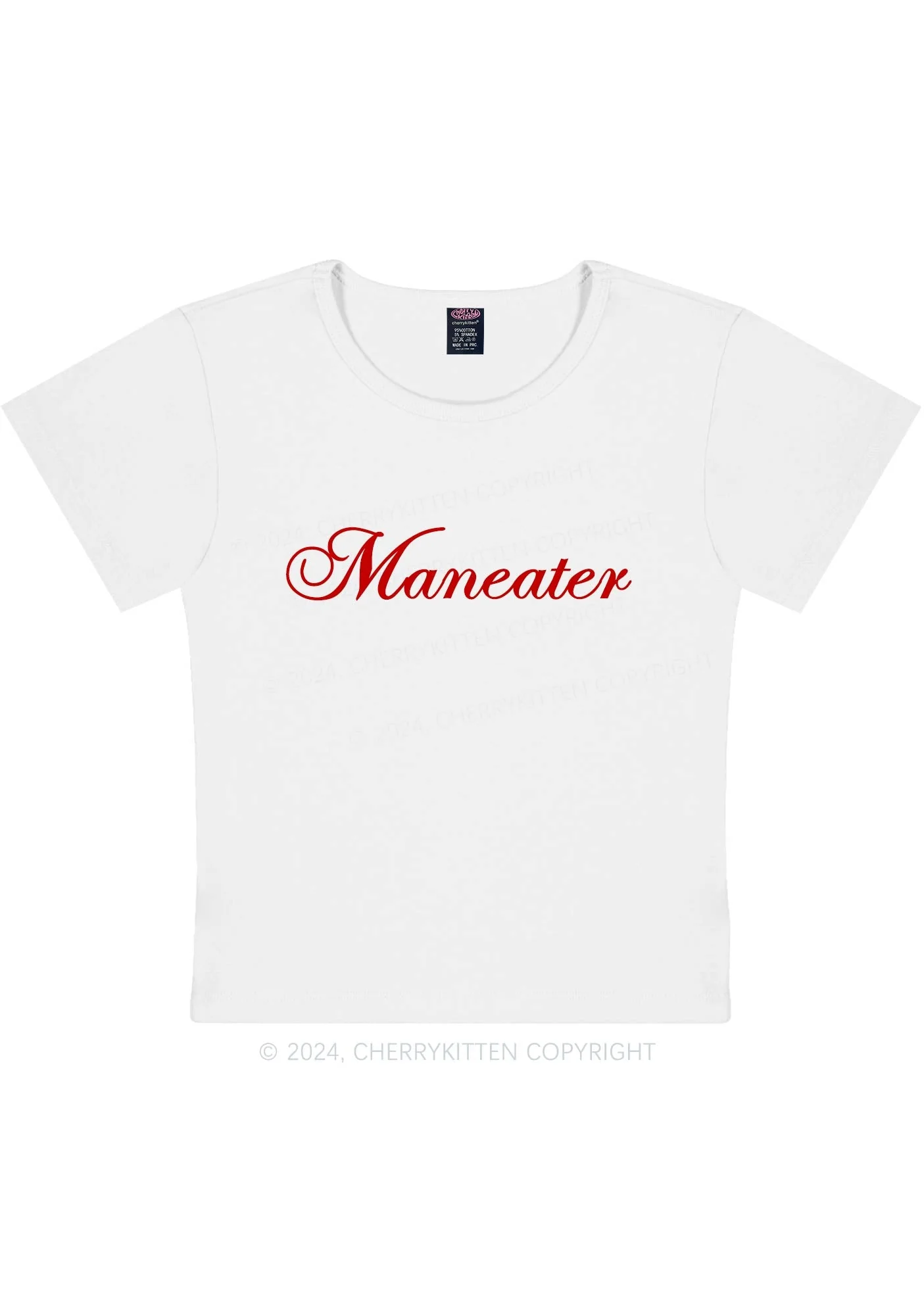 Curvy Maneater Y2K Baby Tee Cherrykitten - Image 3