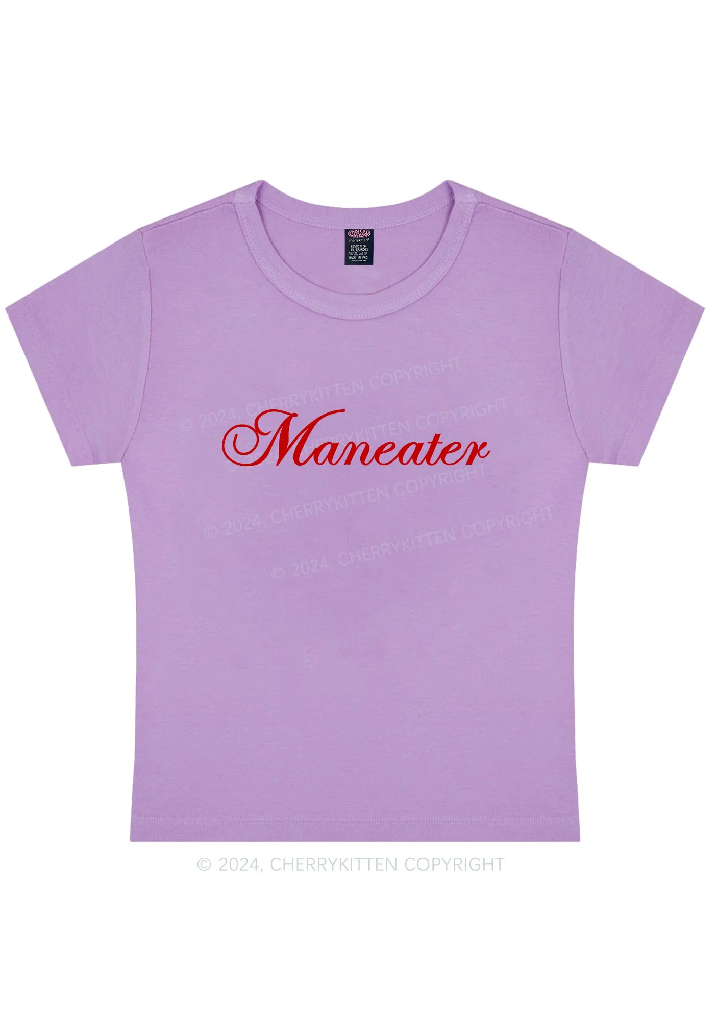 Curvy Maneater Y2K Baby Tee Cherrykitten - Image 4