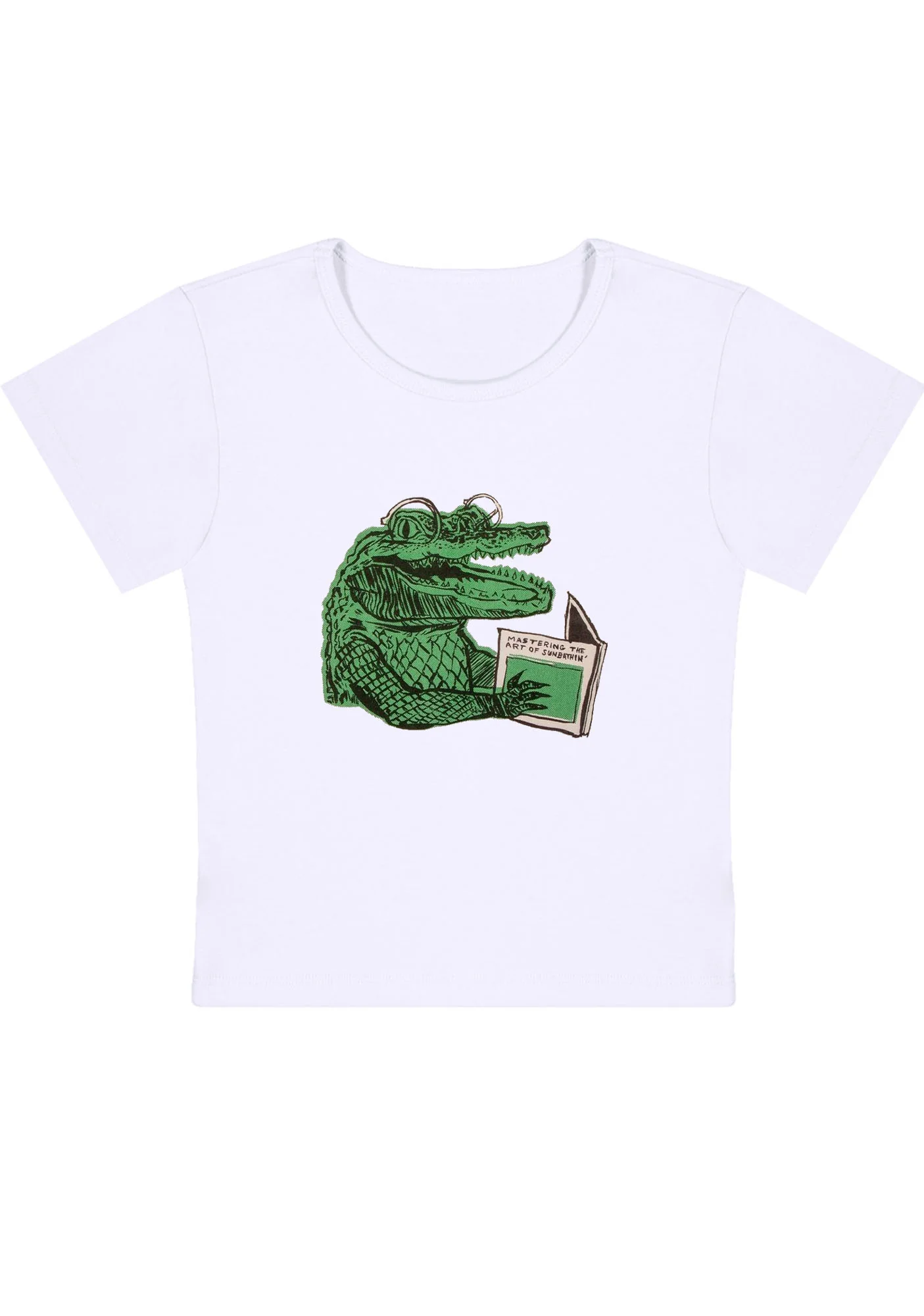 Curvy Mastering The Art Of Sunbathin Baby Tee - Image 2