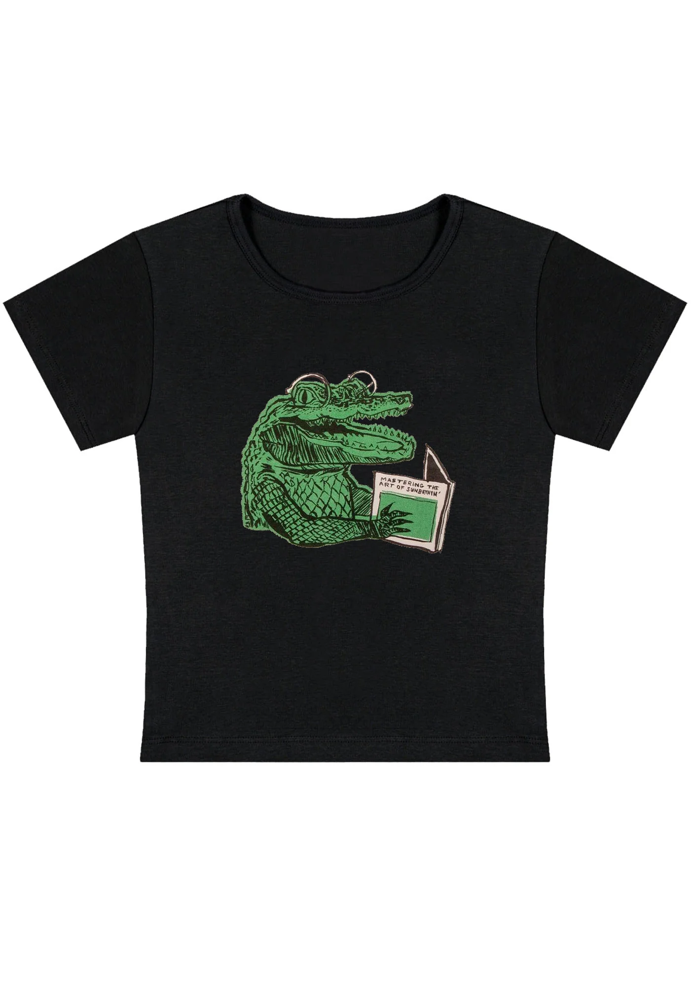 Curvy Mastering The Art Of Sunbathin Baby Tee - Image 4