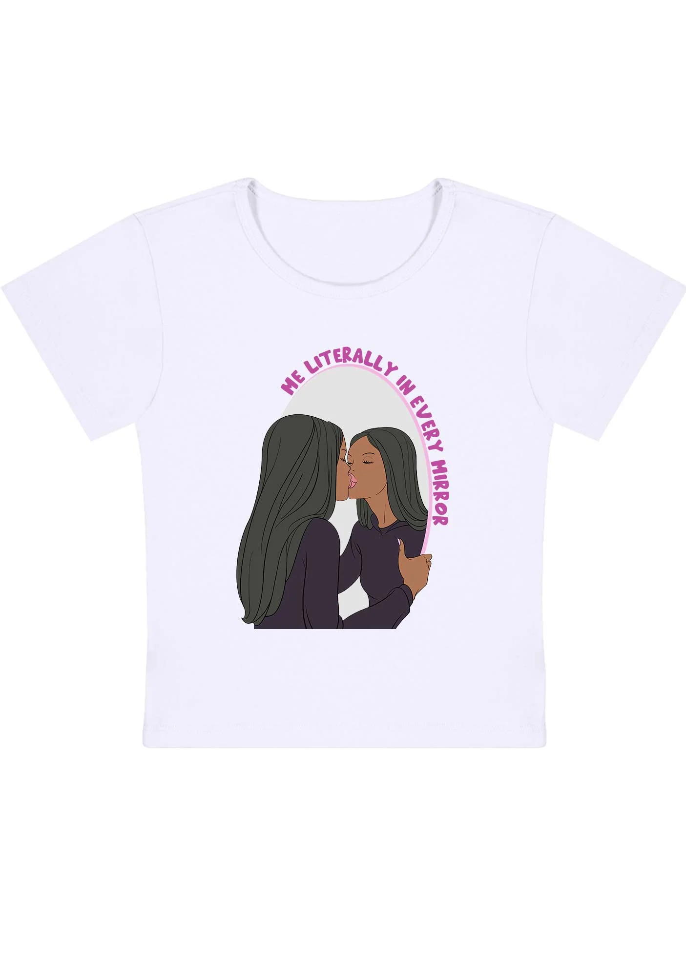 Curvy Me Literally In Every Mirror Baby Tee - Image 2