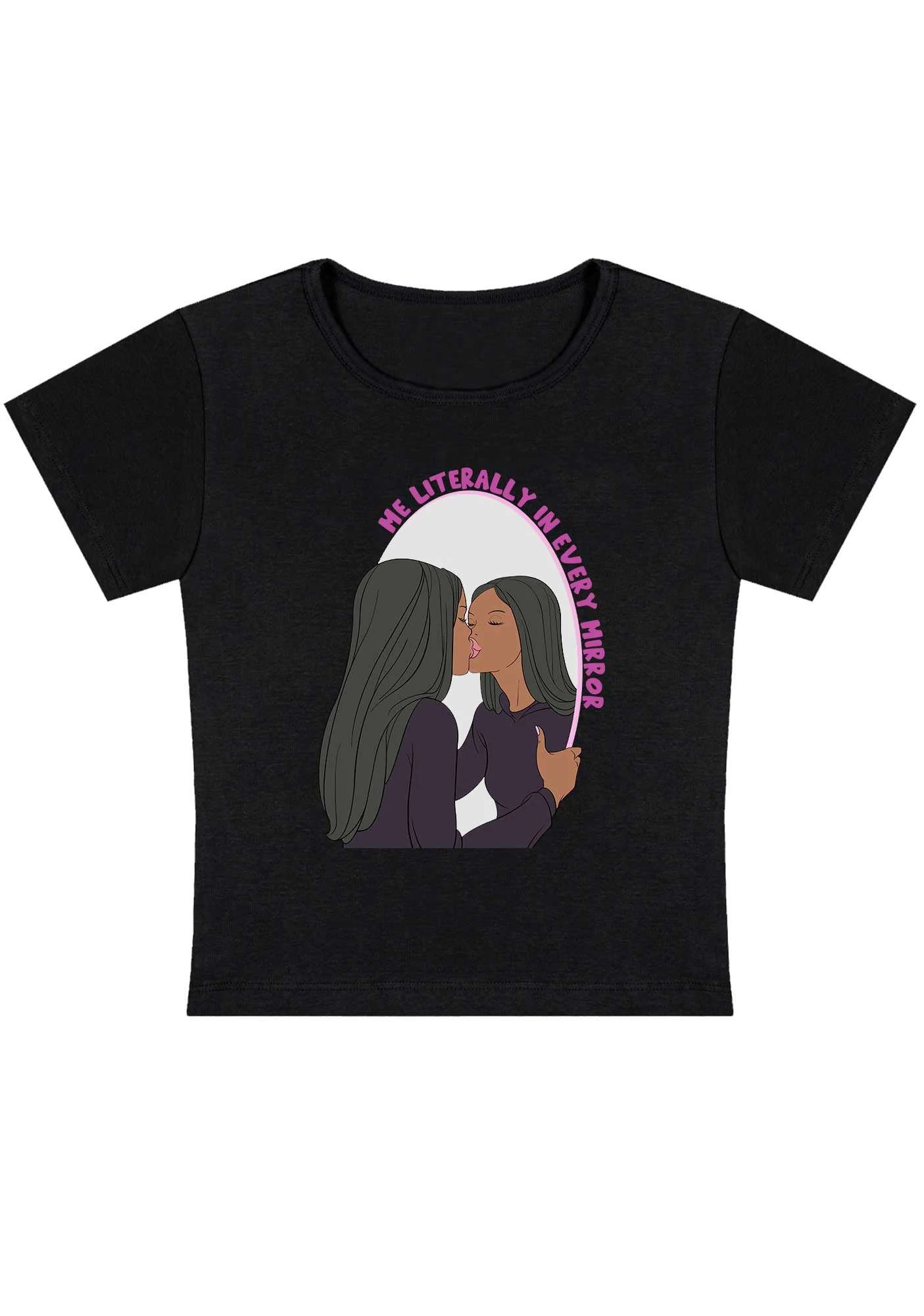 Curvy Me Literally In Every Mirror Baby Tee - Image 3