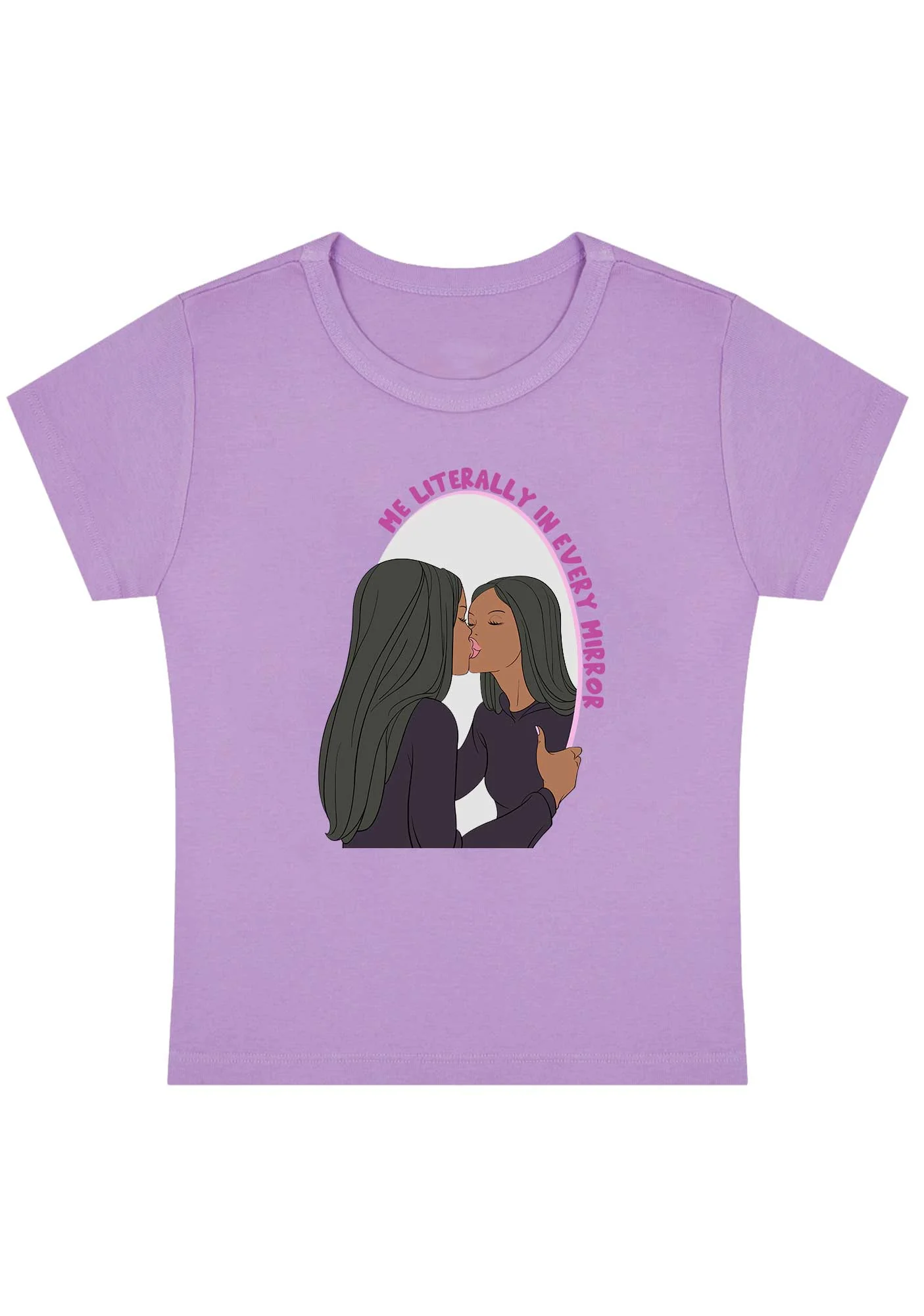 Curvy Me Literally In Every Mirror Baby Tee - Image 4