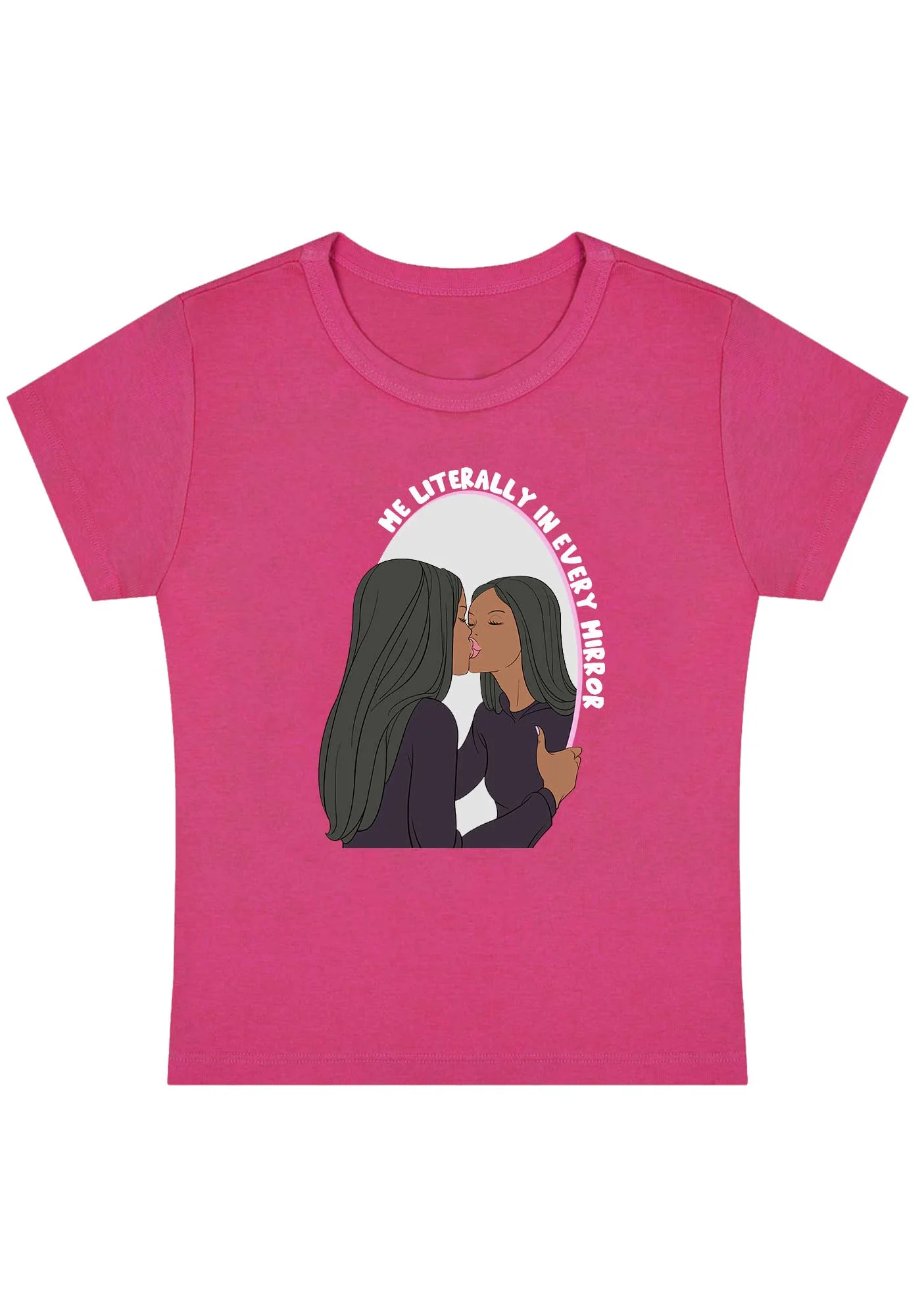 Curvy Me Literally In Every Mirror Baby Tee - Image 5