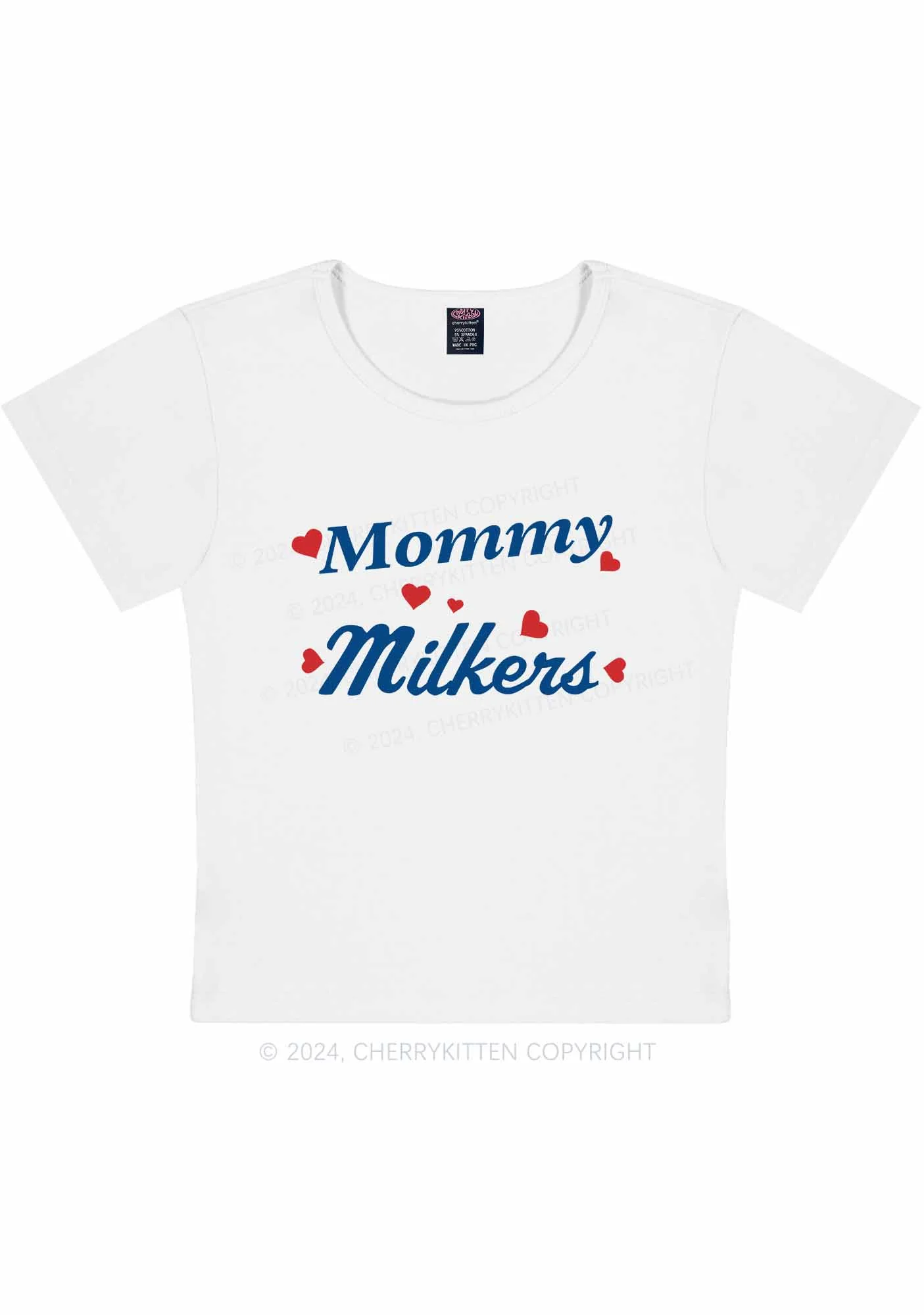 Curvy Mommy Milkers Y2K Baby Tee Cherrykitten - Image 2