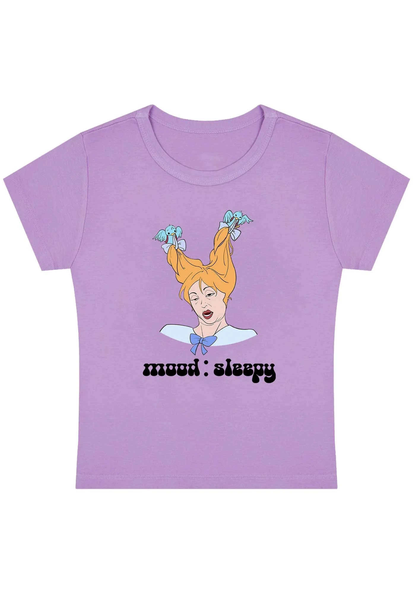 Curvy Mood Sleepy Girl Baby Tee - Image 2