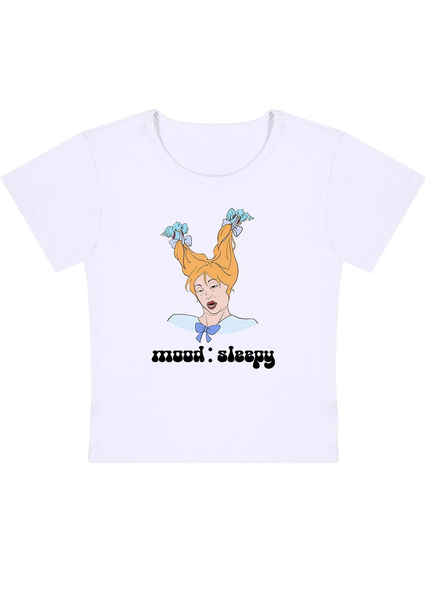 Curvy Mood Sleepy Girl Baby Tee - Image 3