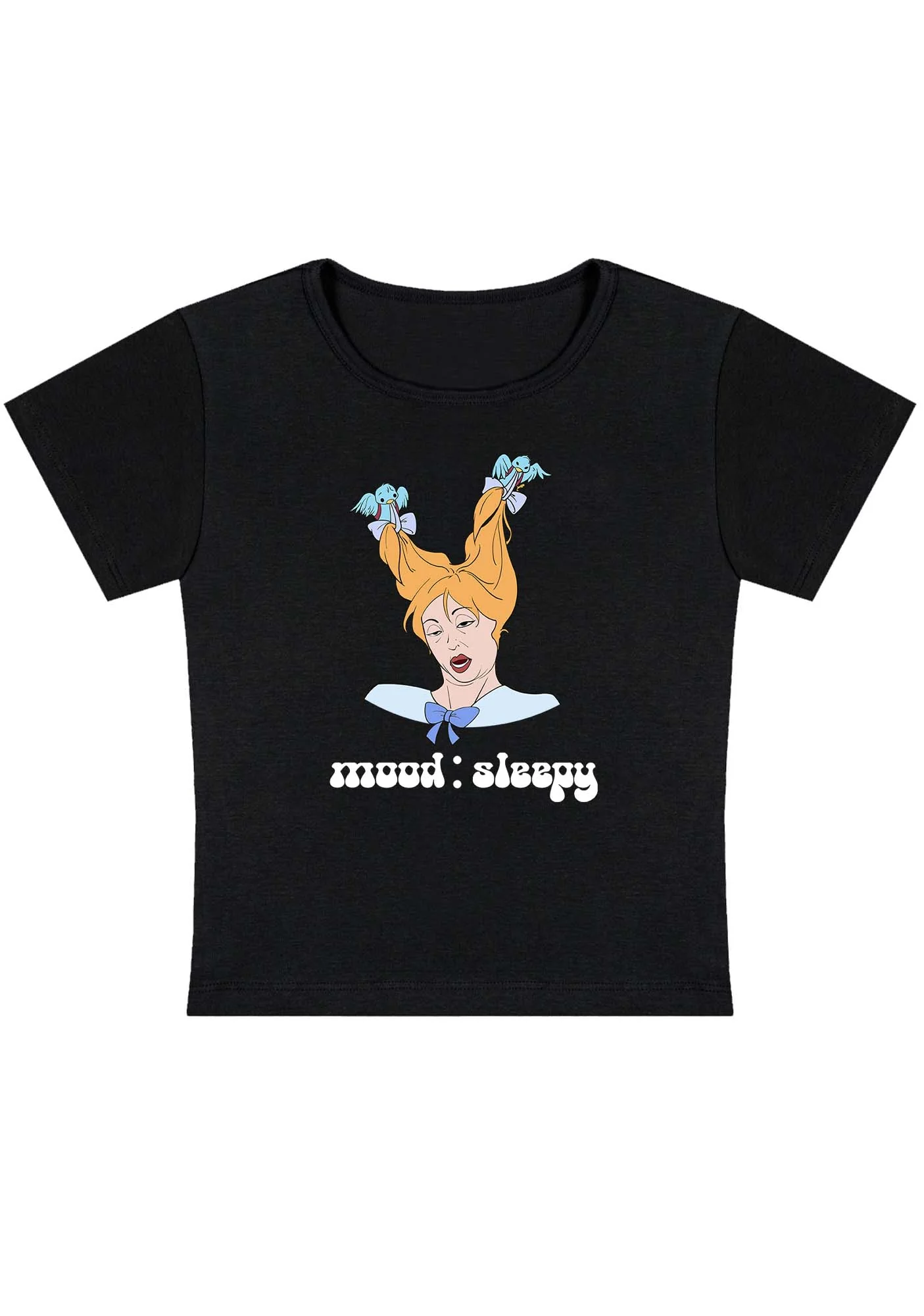 Curvy Mood Sleepy Girl Baby Tee - Image 4