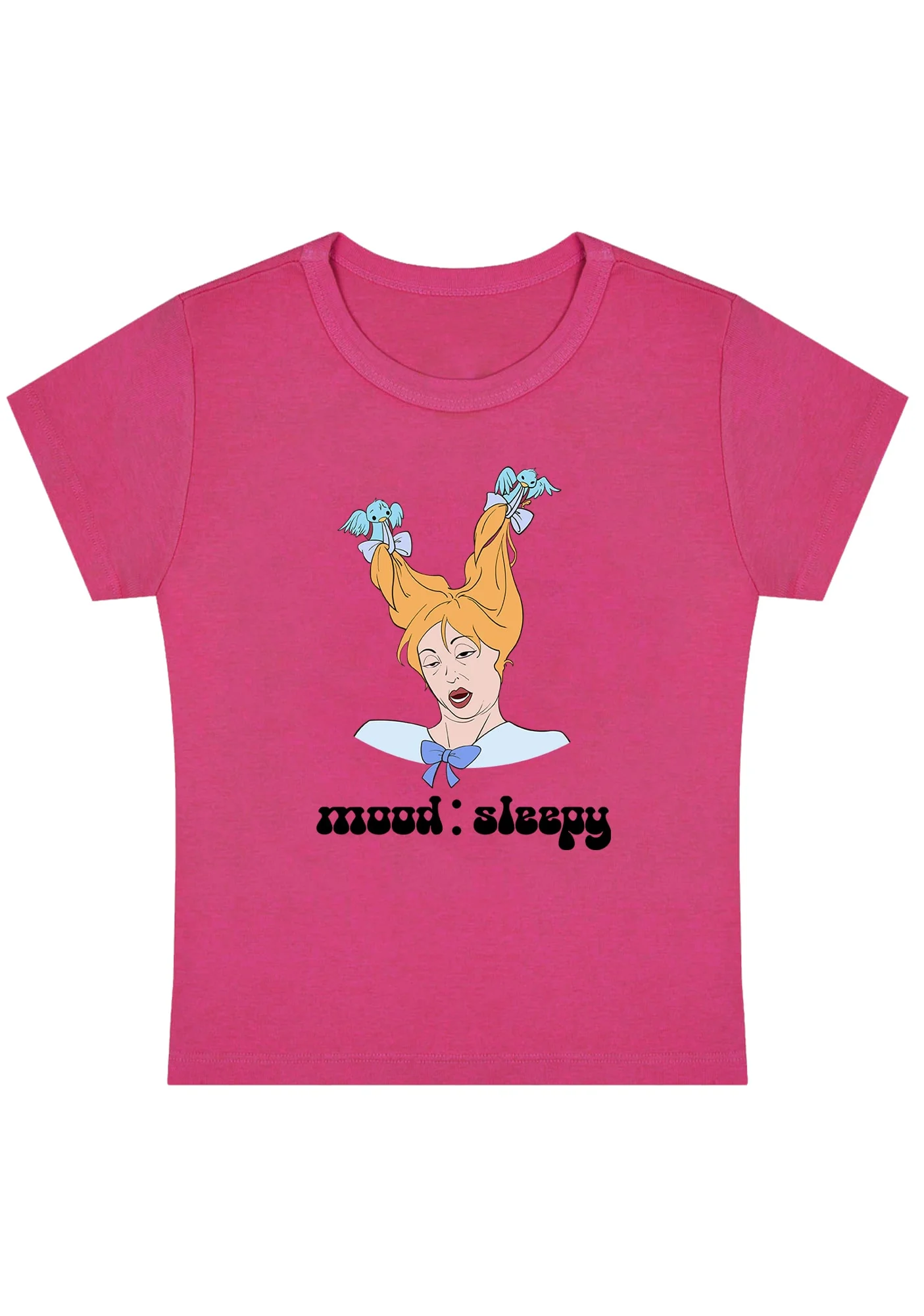Curvy Mood Sleepy Girl Baby Tee - Image 5