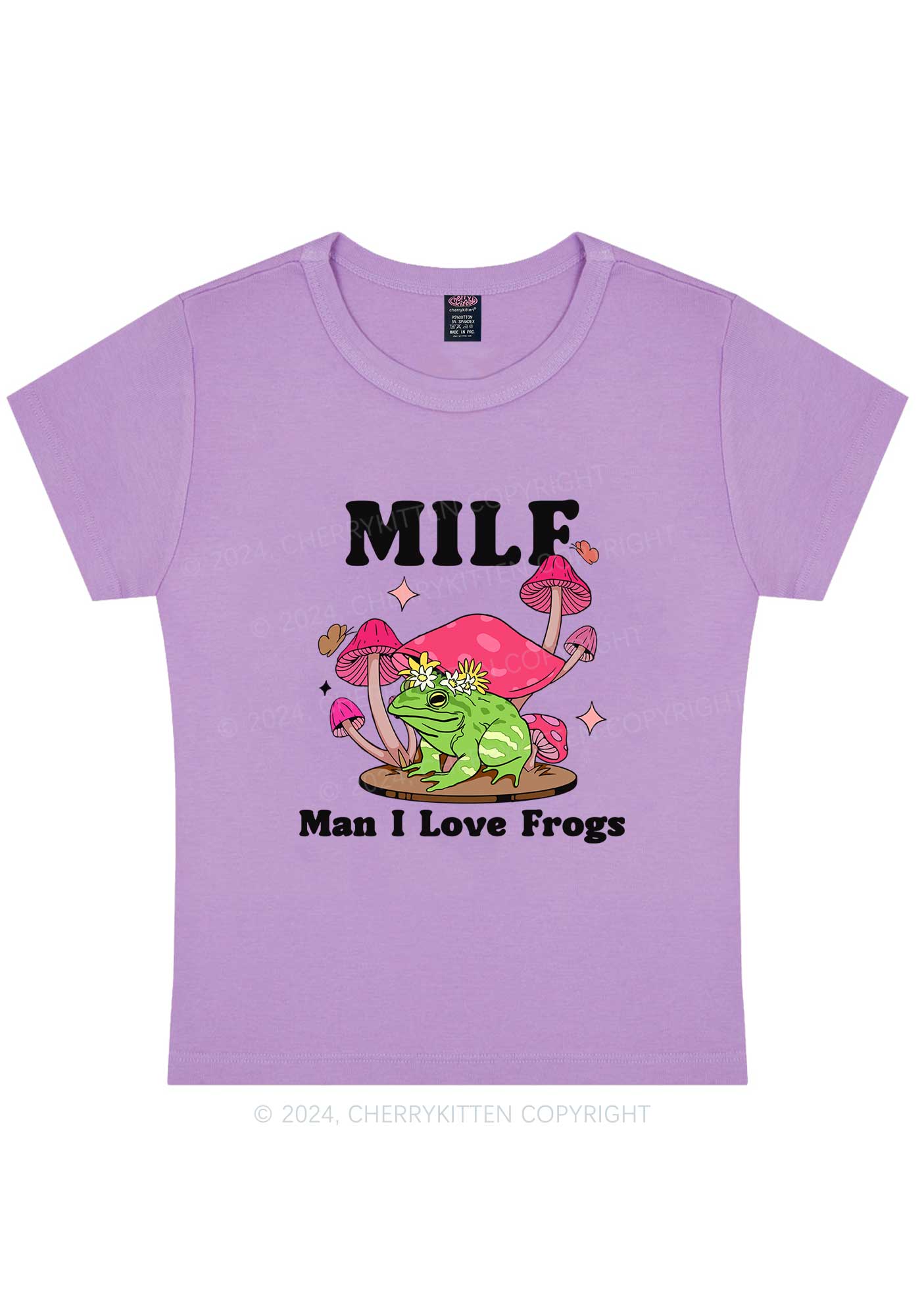 Curvy Mxxf Frog Y2K Baby Tee Cherrykitten - Image 2