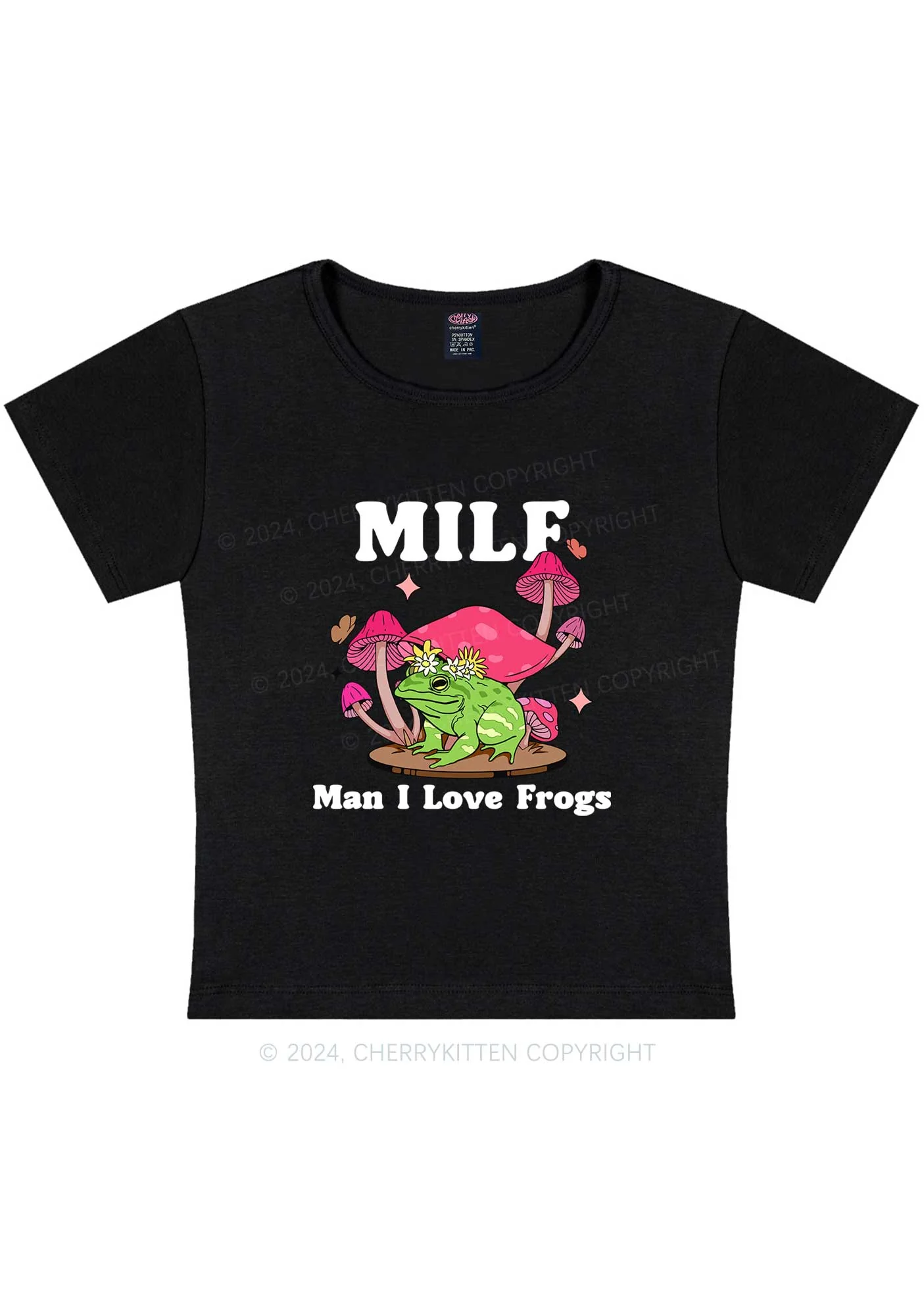 Curvy Mxxf Frog Y2K Baby Tee Cherrykitten - Image 3